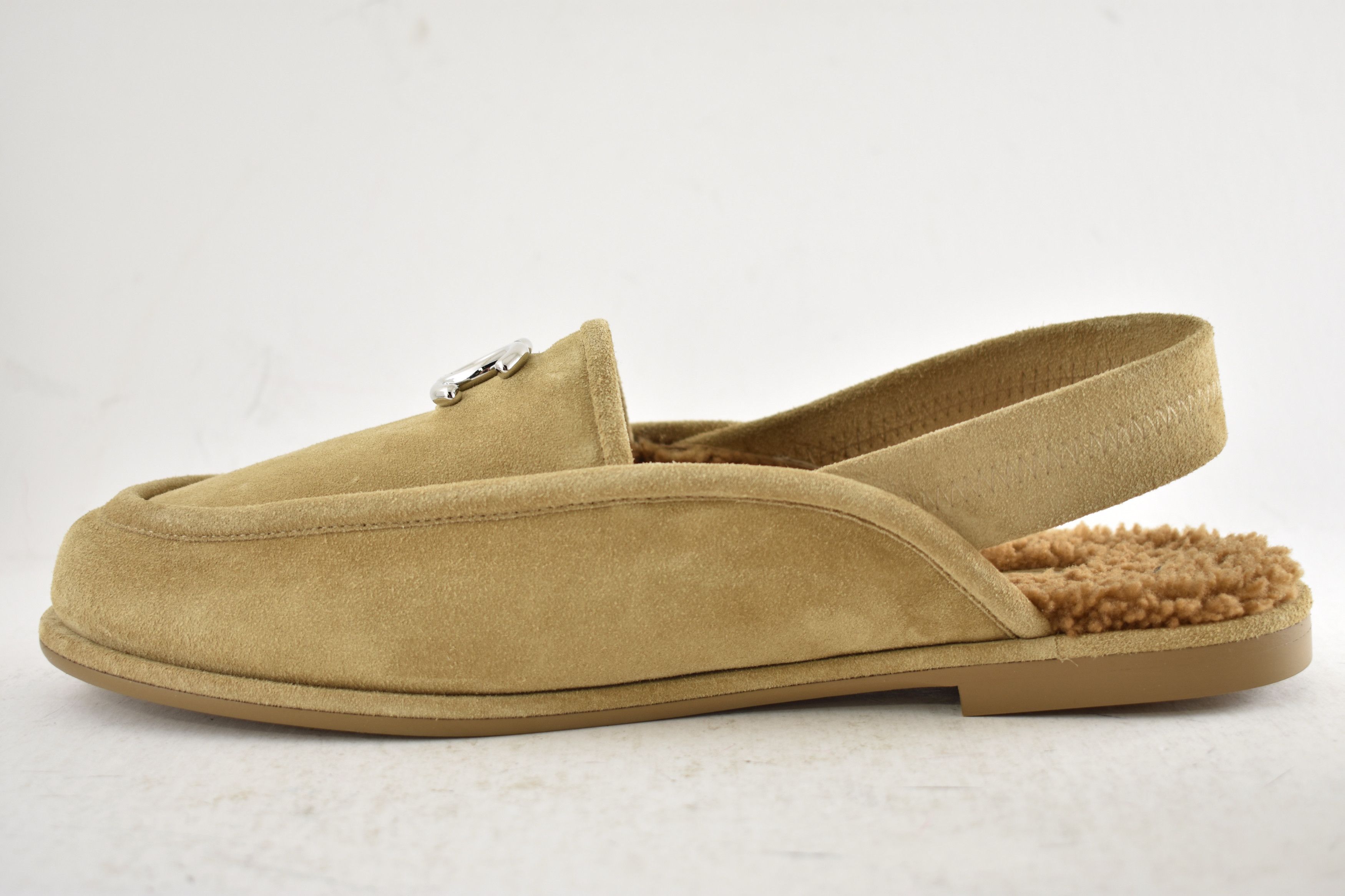 Chanel Chanel Suede CC Shearling Moccasin Slingback Loafer Flat 41 Size US 11 / IT 41 - 15 Thumbnail