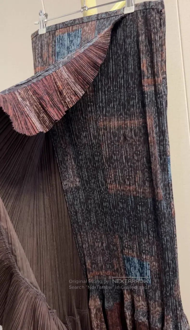 Other Issey Miyake SIZE:3 Ruffled Midi Skirt Size 22" - 3 Thumbnail