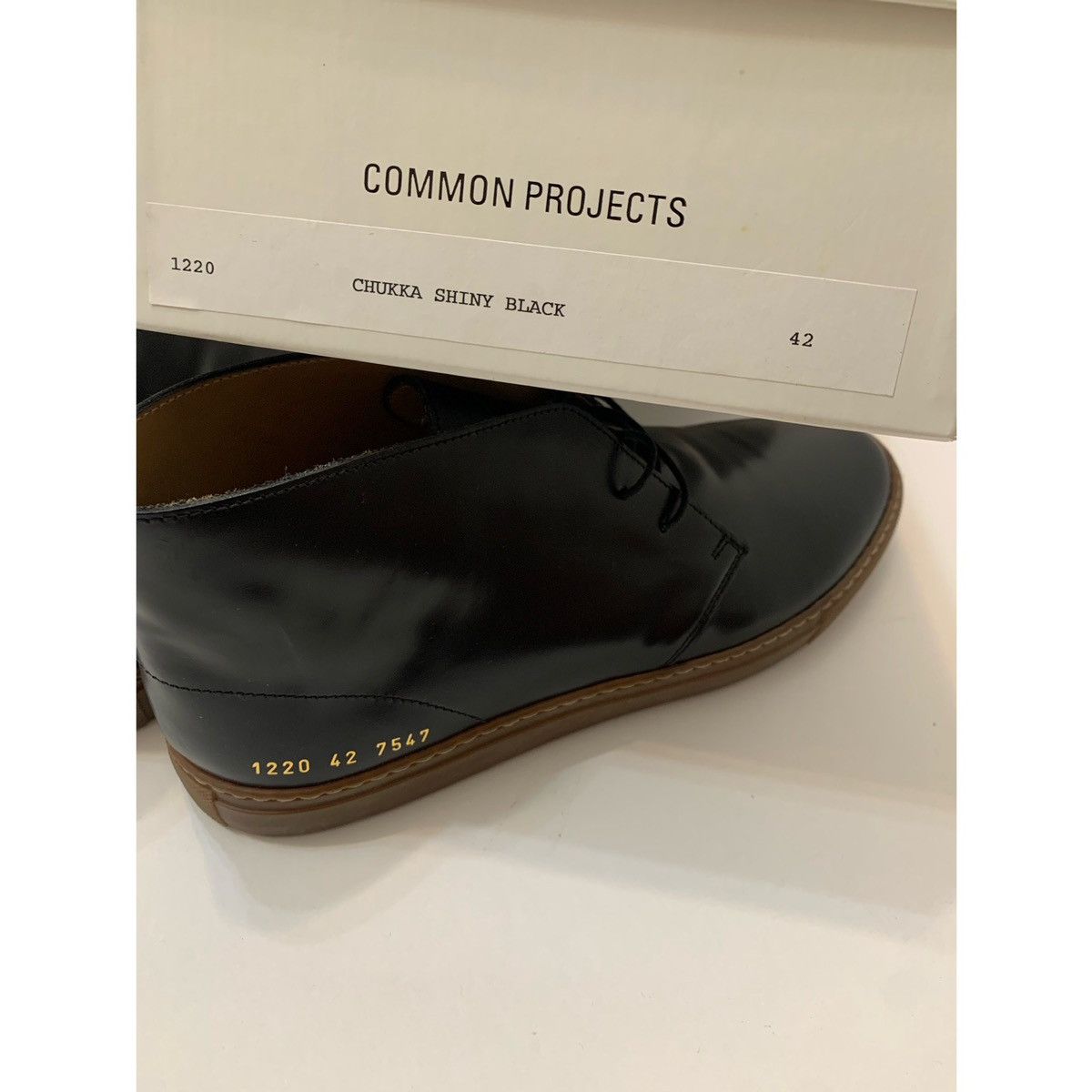 Common Projects COMMON PROJECTS CHUKKA SHINY BLACK BOOT Size US 9 / EU 42 - 17 Thumbnail