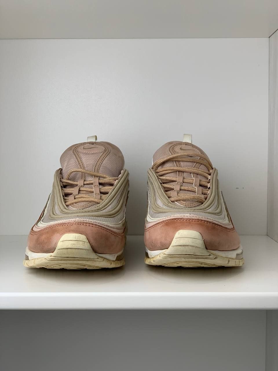 Nike Nike Air Max 97 Sneakers Premium Particle Beige Rush Pink Size US 11.5 / EU 44-45 - 3 Thumbnail