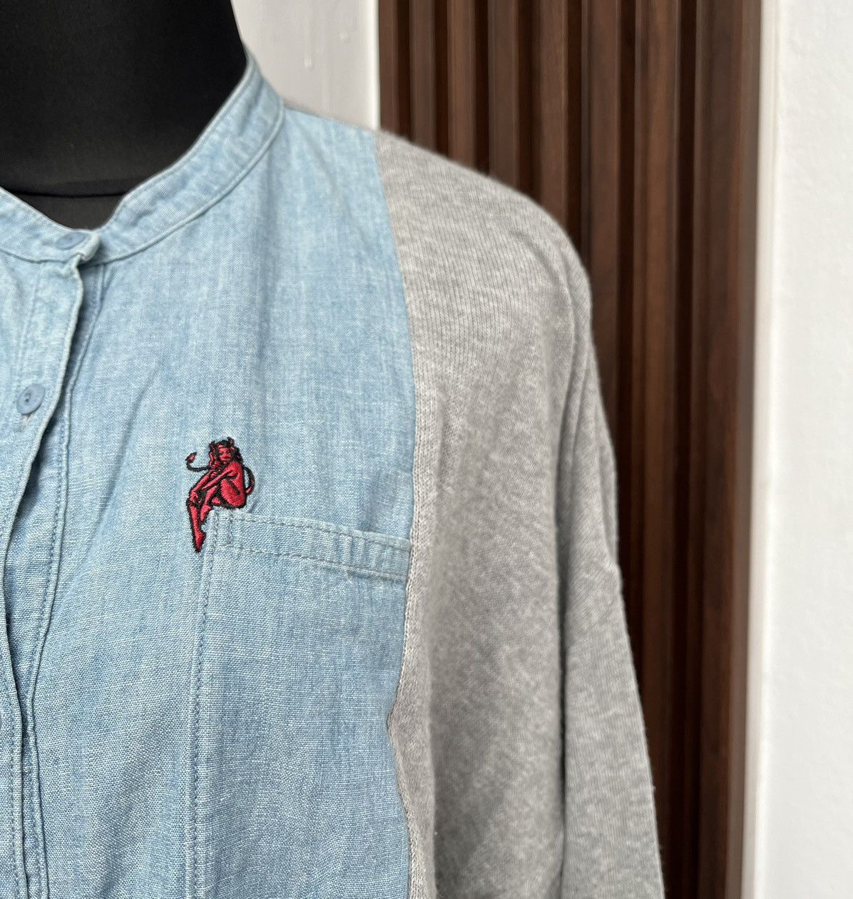 Hysteric Glamour Hysteric Glamour Chambray x Cardigans Sweater "Evil Angle" Size M / US 6-8 / IT 42-44 - 4 Thumbnail