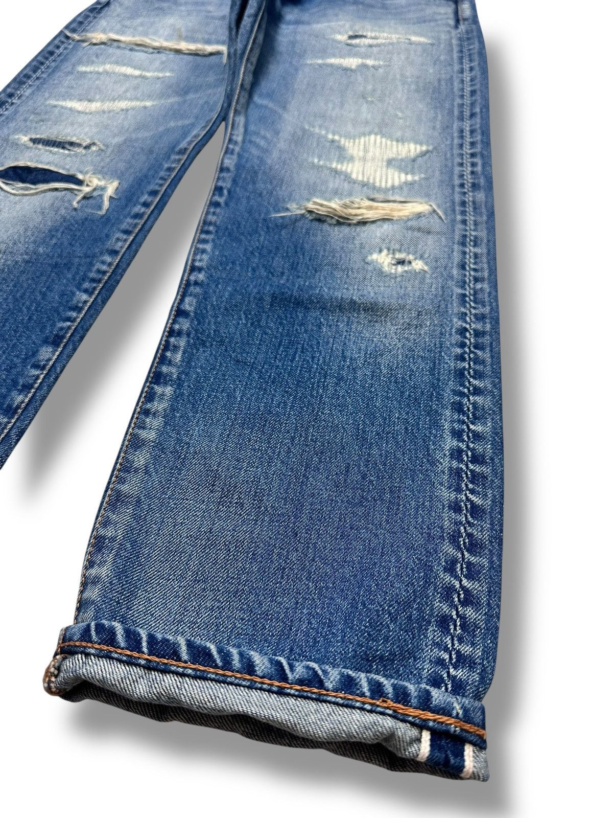 Johnbull Johnbull Selvage Distressed Japan Denim Slimfit Faded Wash Size US 32 / EU 48 - 15 Thumbnail
