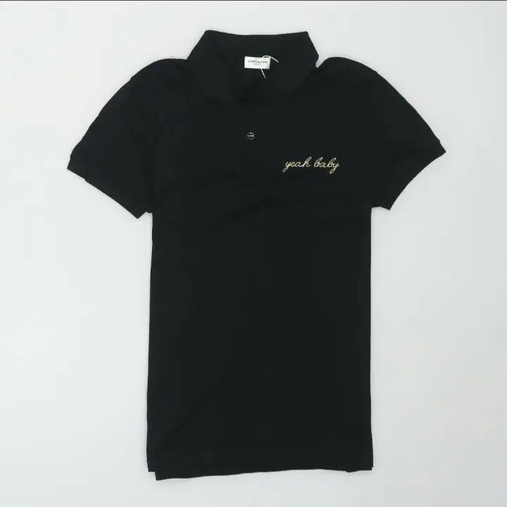 Saint Laurent Paris Yves Saint Laurent Short Polo Shirt with Embroidery-2507 Size US M / EU 48-50 / 2 - 7 Thumbnail