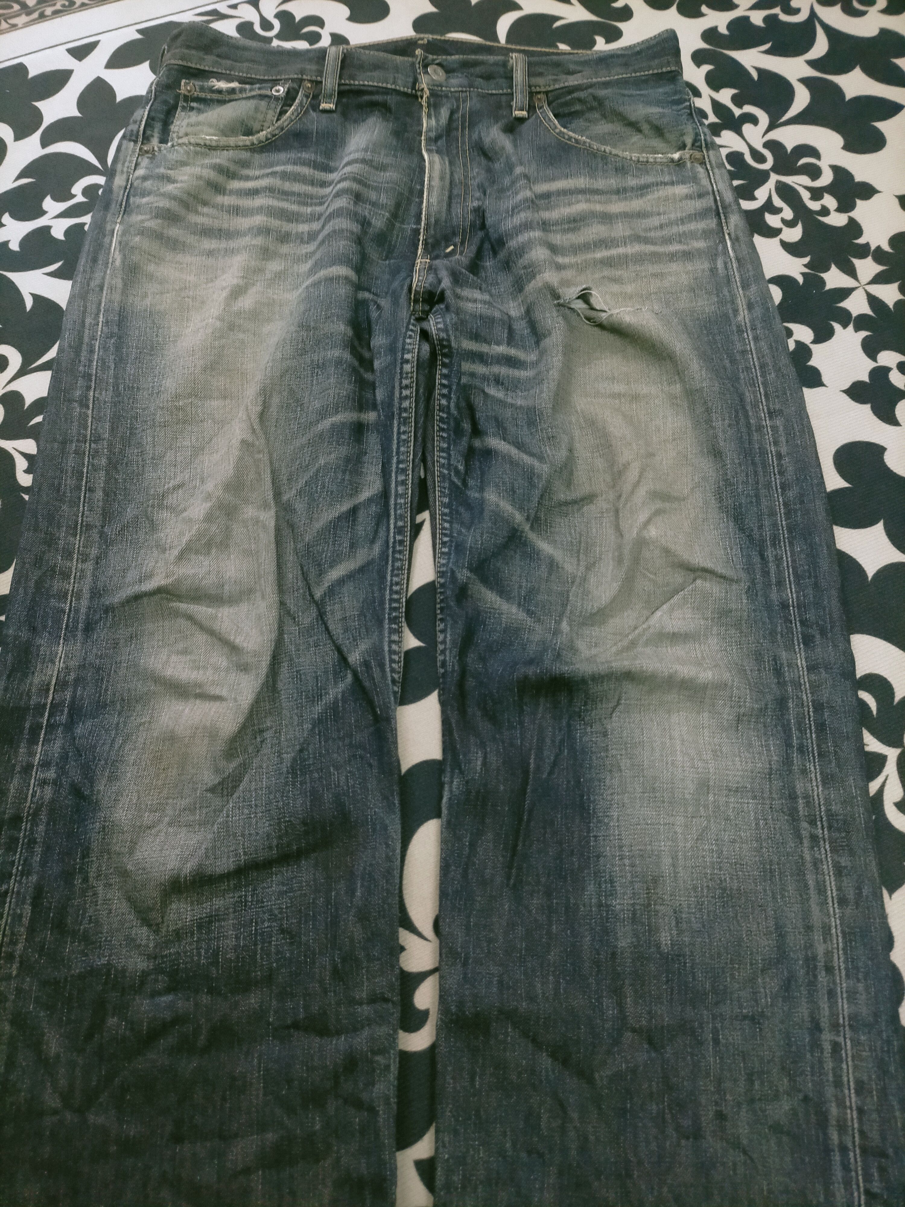 Levi's 🔥 Vintage 🔥 Levis 503 Mudwash Distressed Loose Fit Jeans Size US 34 / EU 50 - 3 Thumbnail