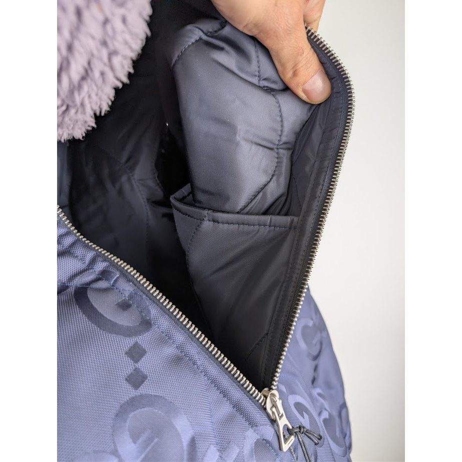 Gucci o1rshd1 Nylon Canvas GG Jumbo Gilet in Navy Size US M / EU 48-50 / 2 - 8 Thumbnail