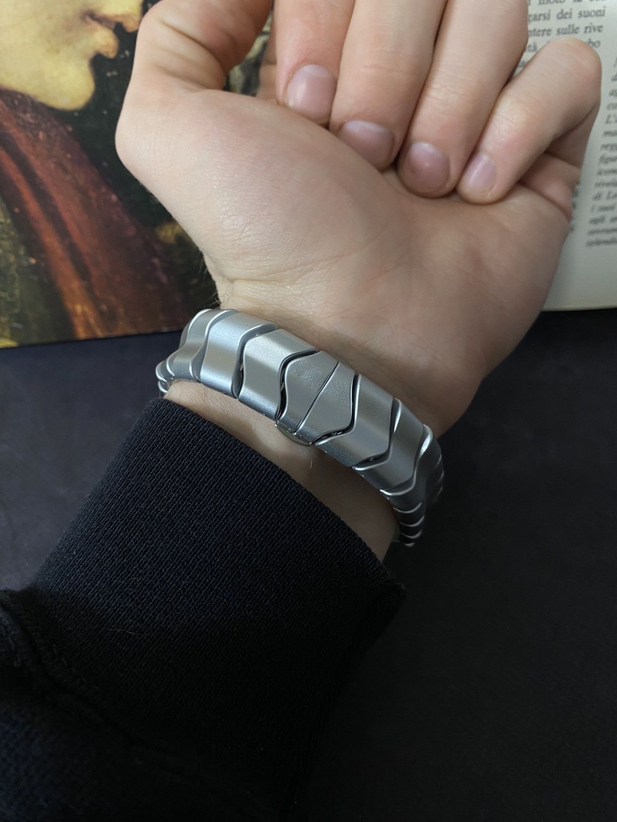 Japanese Brand Very Rare Futuristic Bio-Organic Silver Watch Cyber Y2K 00s Size ONE SIZE - 2 Thumbnail