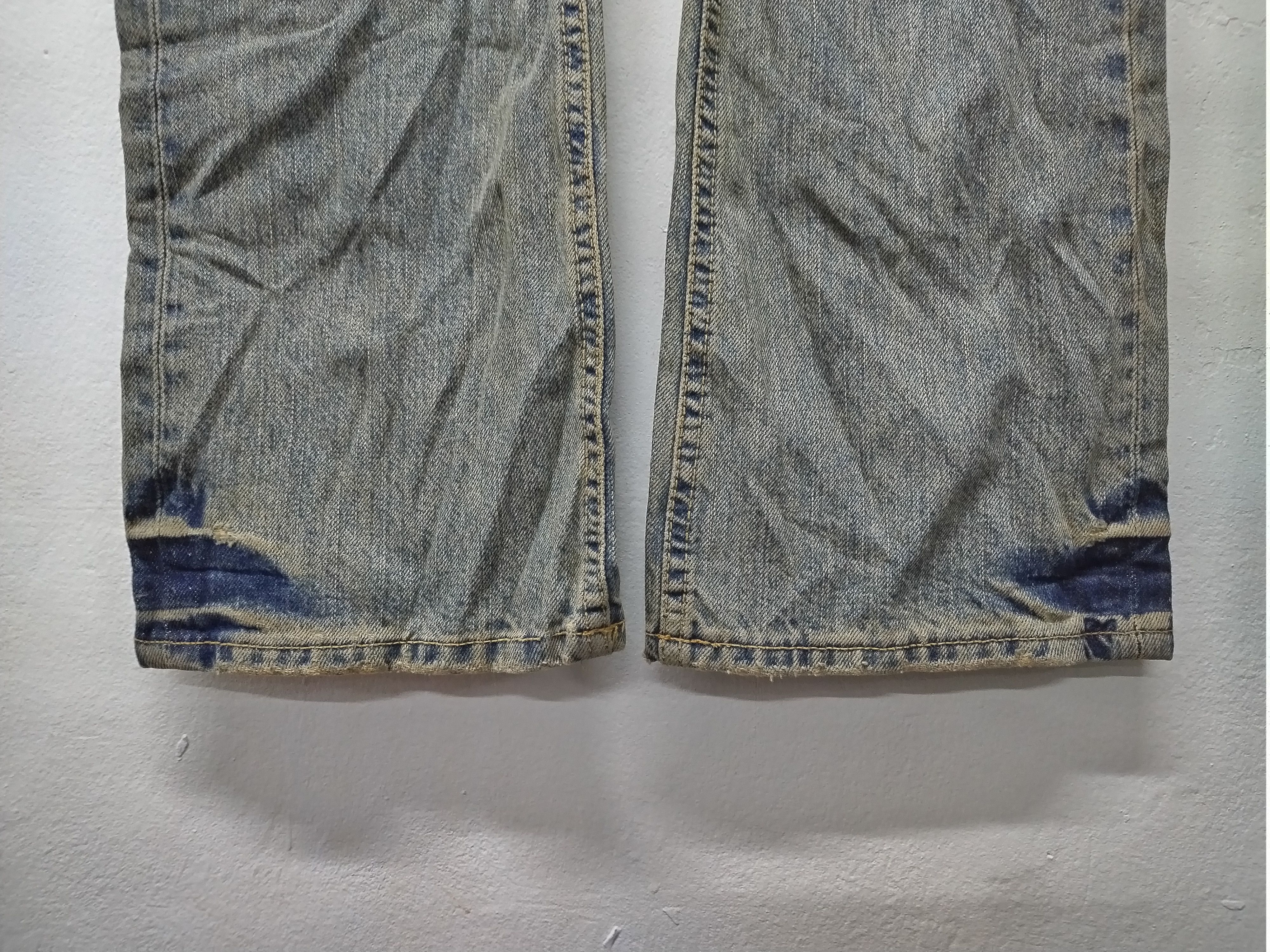 Japanese Brand × Johnbull Crazy Cool Vtg distressed Trash Flared Design John Bull Jean Size US 30 / EU 46 - 7 Thumbnail