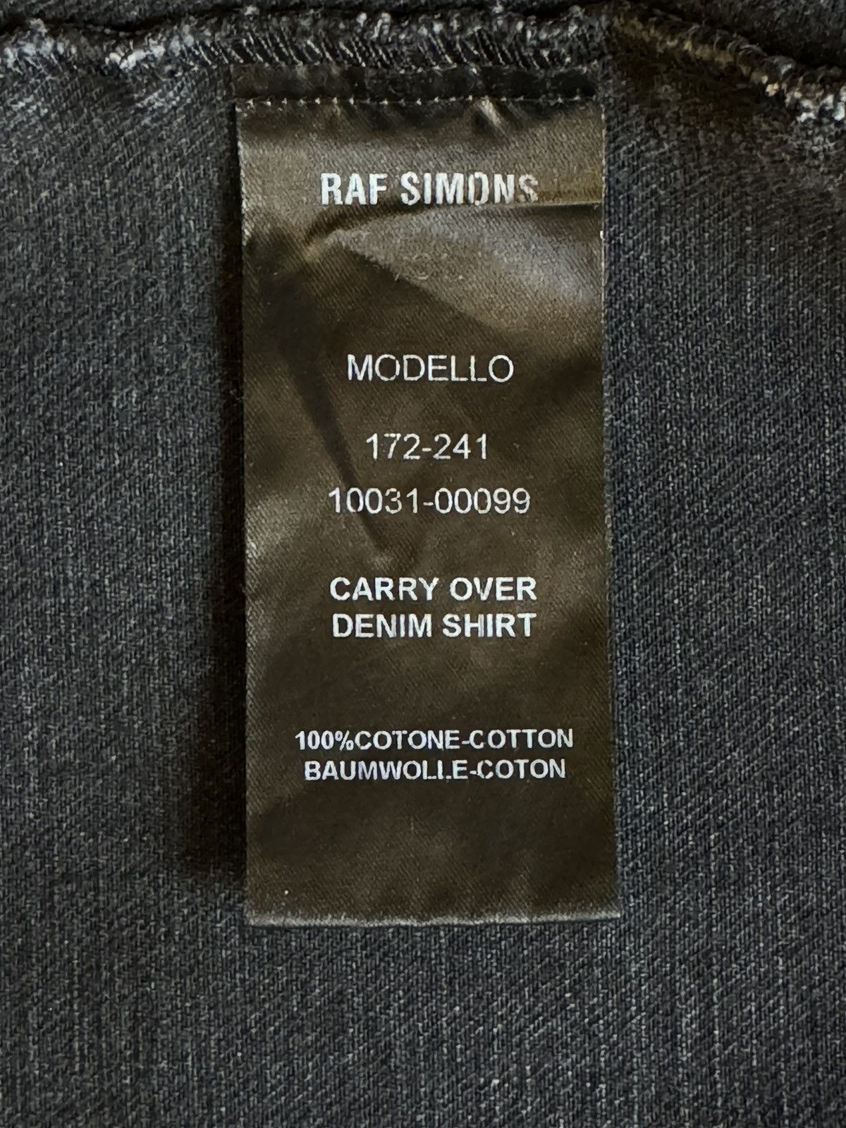 Raf Simons RAF SIMMONS black thick jeans SHIRT SS17 Size US L / EU 52-54 / 3 - 11 Thumbnail
