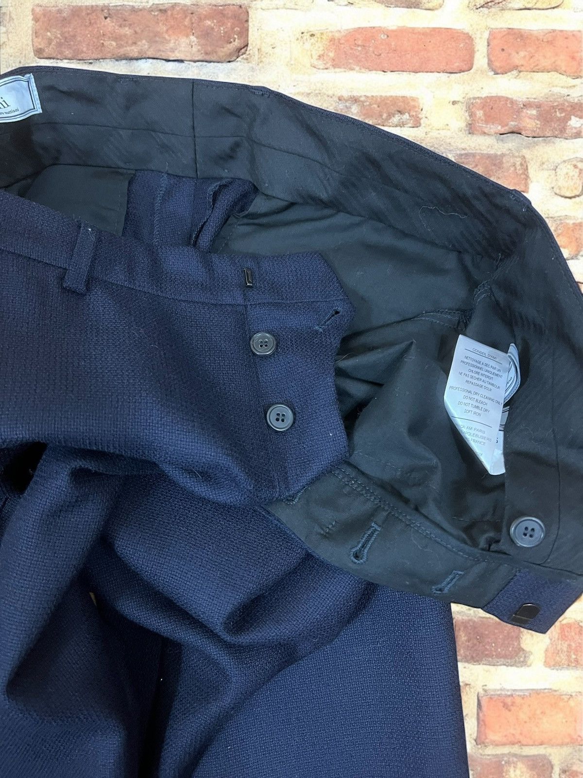 AMI Ami Navy Woolen trousers size 40 / L Size 32" / US 10 / IT 46 - 5 Thumbnail