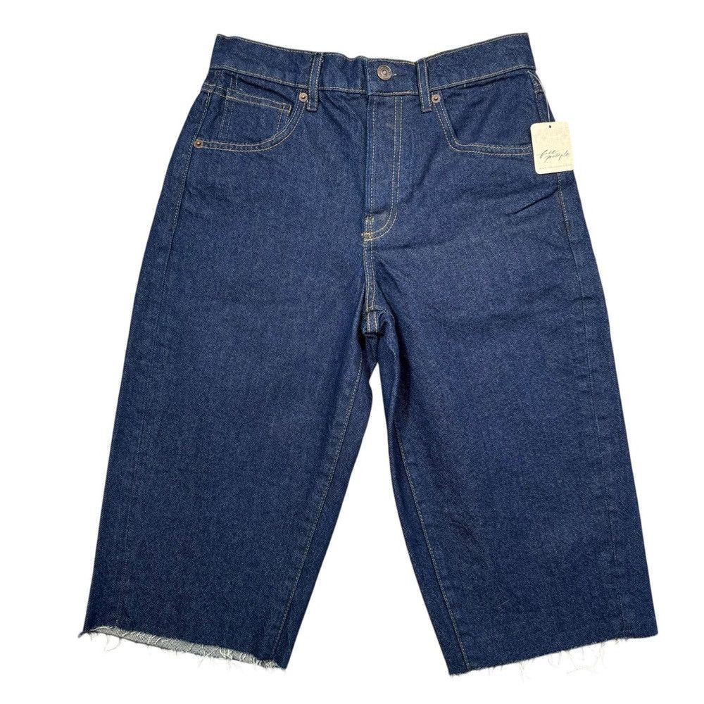 Free People NWT New Free People We The Free Relaxed Capri In Rinse Jean Size 25" / US 0 / IT 36 - 3 Thumbnail