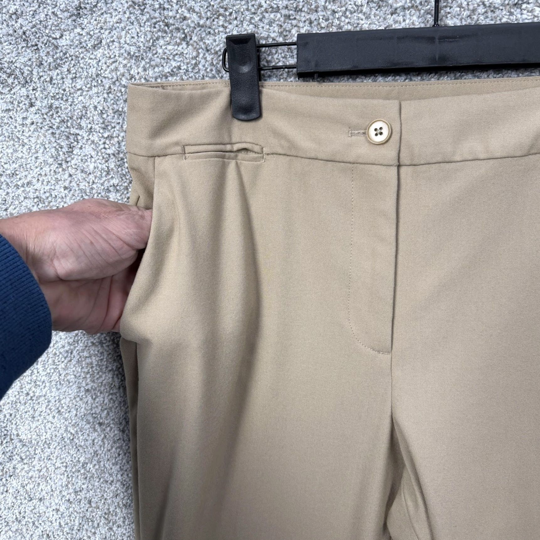 Talbots Talbots Dress Pants Womens 10 Khaki Beige Straight Leg Stretch Office Workwear Size 32" / US 10 / IT 46 - 6 Thumbnail