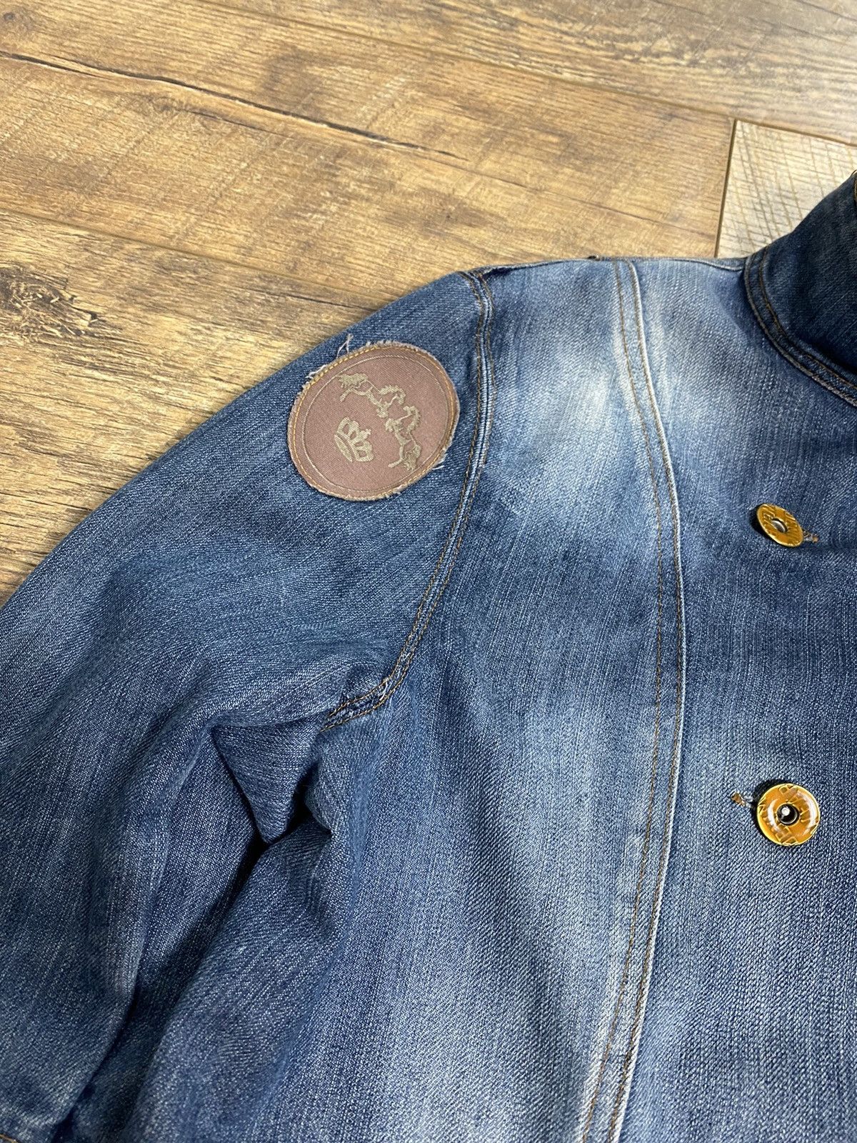 Vintage Vintage Outfit Sailor Military Style Denim Blazer Jacket 38 Size XS / US 0-2 / IT 36-38 - 2 Thumbnail