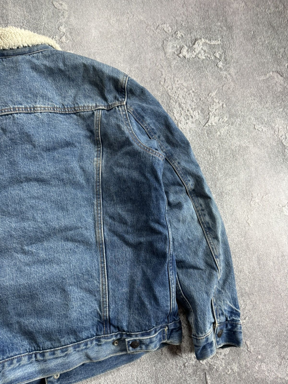 Levi's × Levi's Vintage Clothing × Vintage Levi’s L denim Sherpa jacket lined trucker bomber casual Size US L / EU 52-54 / 3 - 16 Thumbnail