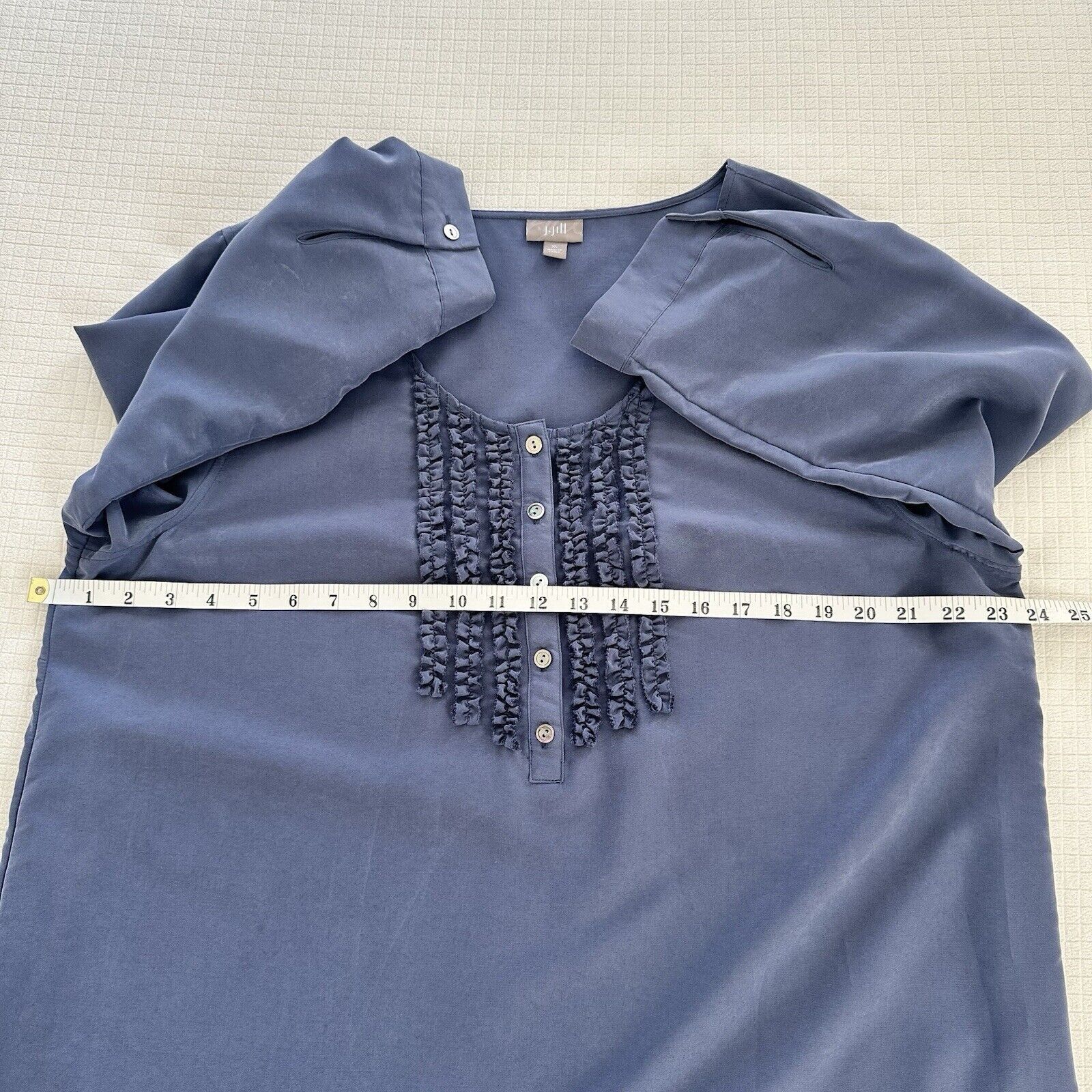 Other J Jill Blue Tunic Shirt Dress Ruffle Accents Size XL Size XL / US 12-14 / IT 48-50 - 9 Thumbnail