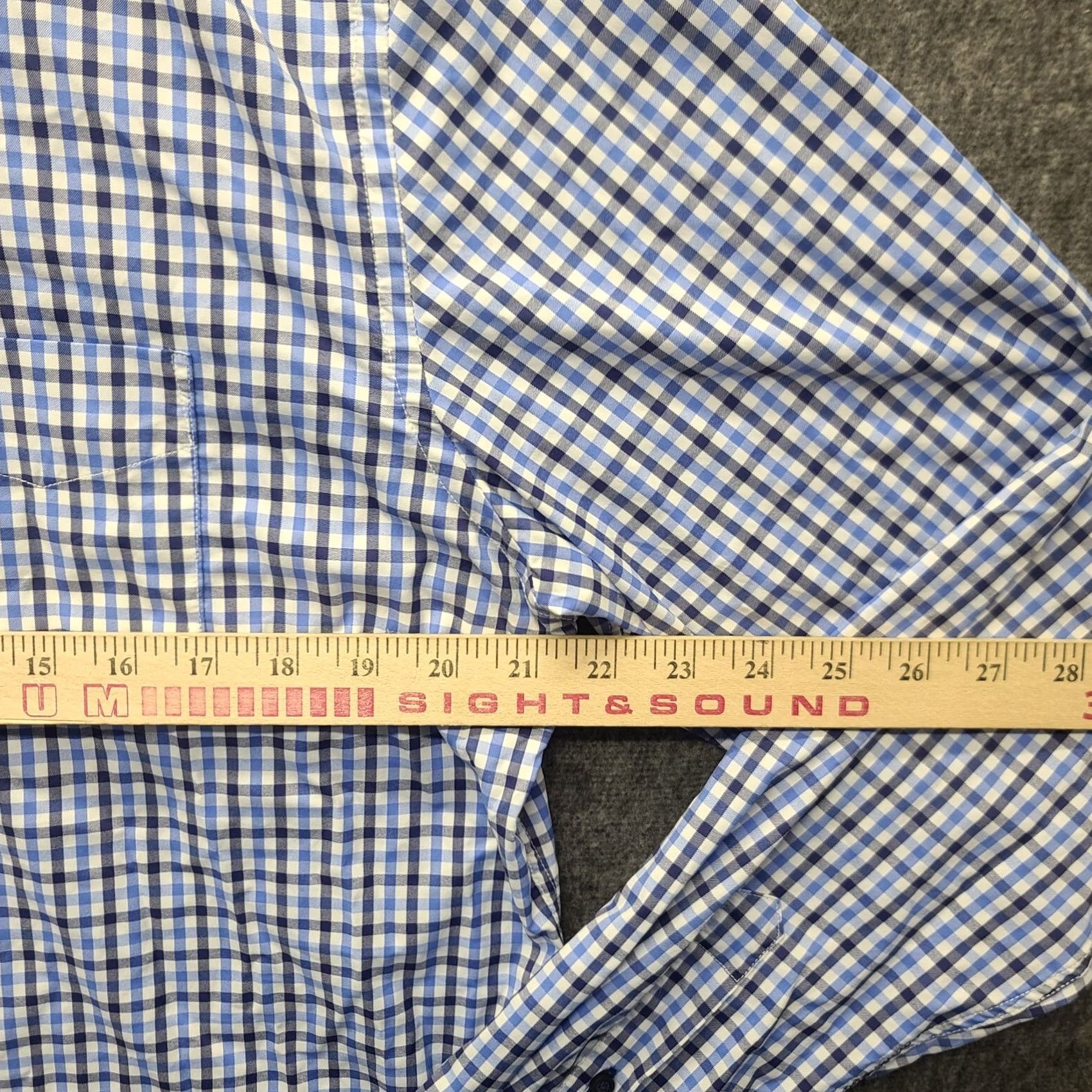 UNTUCKit UNTUCKit Simmons Shirt Mens L Tall Regular Fit Long Sleeve Blue Check Casual Button-Up Size US L / EU 52-54 / 3 - 3 Thumbnail