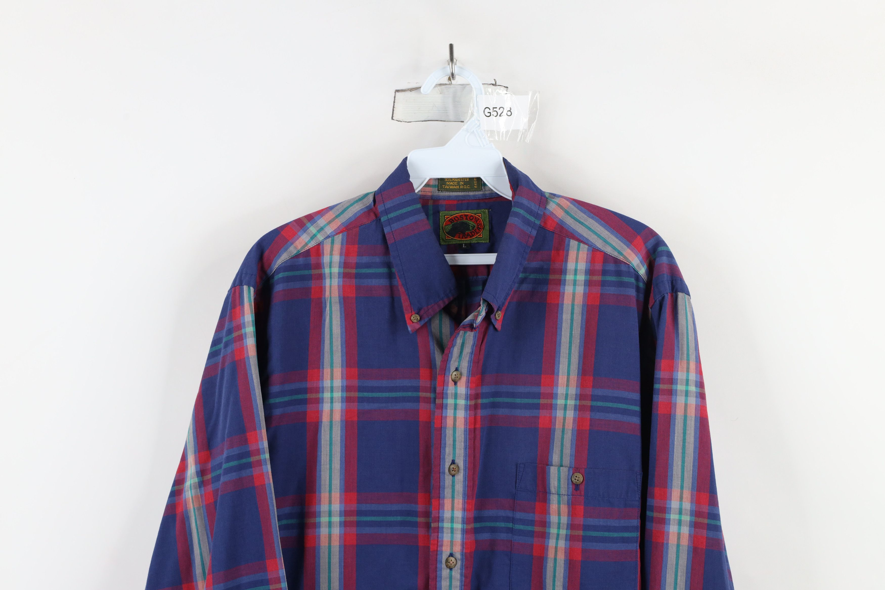 Vintage Vintage 90s Streetwear Plaid Collared Button Down Shirt Size US L / EU 52-54 / 3 - 2 Thumbnail
