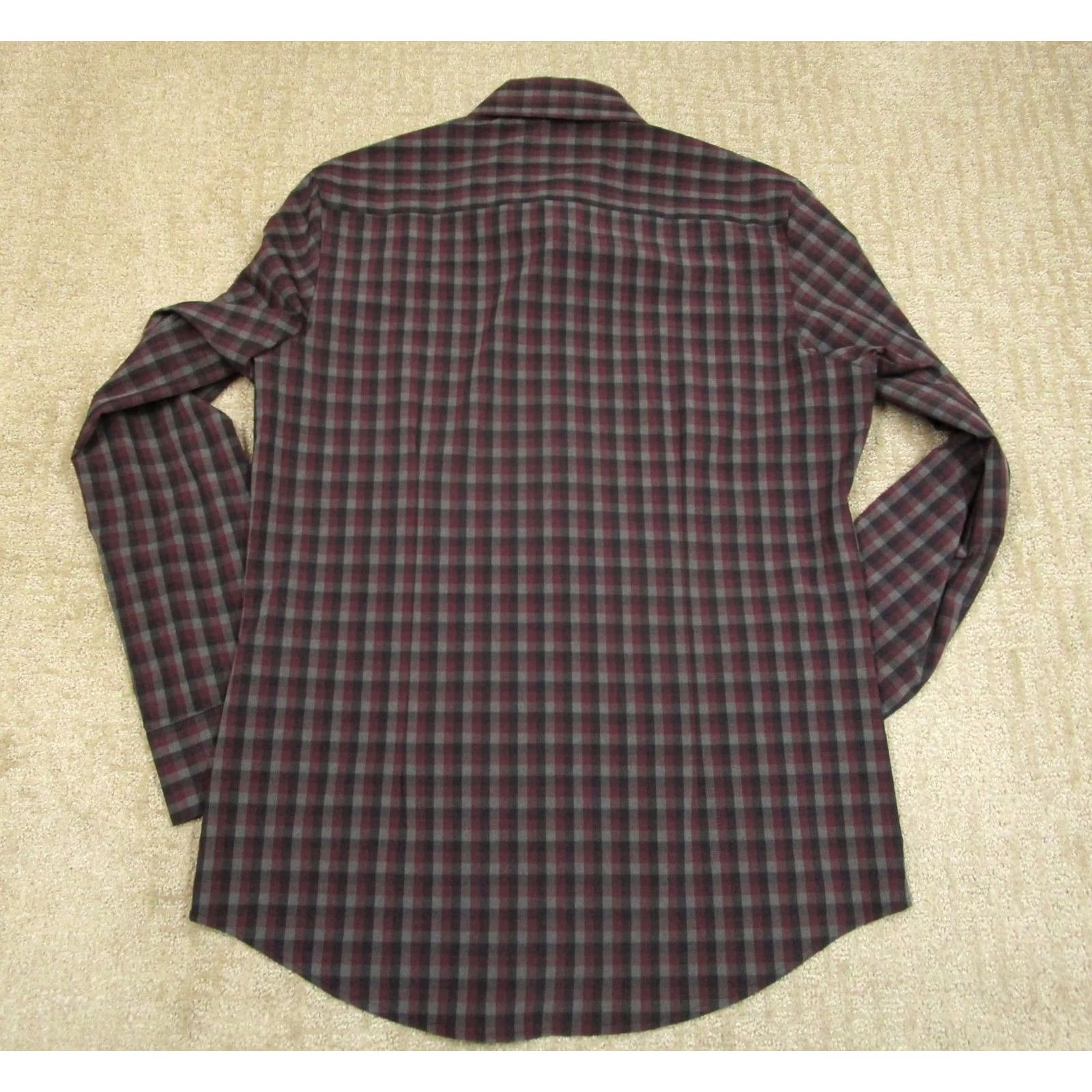 Mizzen+Main Mizzen+Main Shirt Men Medium Red Check Lightweight Leeward Trim Fit Long Sleeve Size US M / EU 48-50 / 2 - 3 Thumbnail