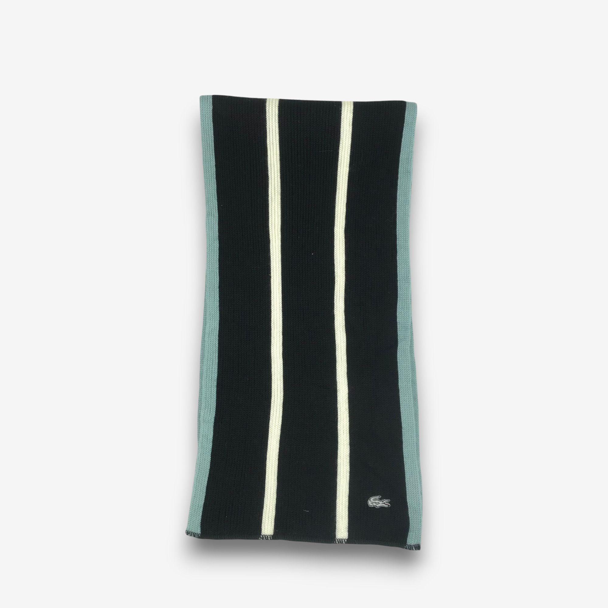 Lacoste Vintage Lacoste Scarf Striped Knit Muffler Wool Scarves Size ONE SIZE - 2 Thumbnail