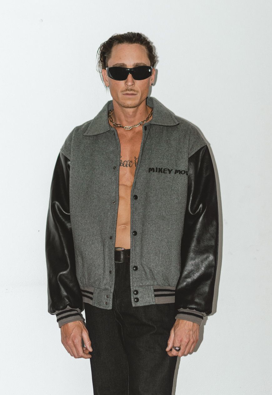 Designer × Vintage Collectible 90s Mickey Monesy Wool Leather Bomber Jacket Size US XL / EU 56 / 4 - 3 Thumbnail
