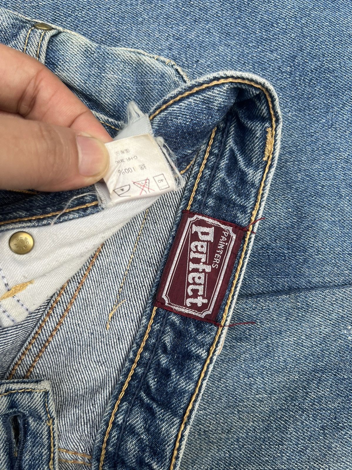 Japanese Brand Vintage Japanese Brand Blue Faded Washed Straight Cut Jeans Size US 28 / EU 44 - 8 Thumbnail
