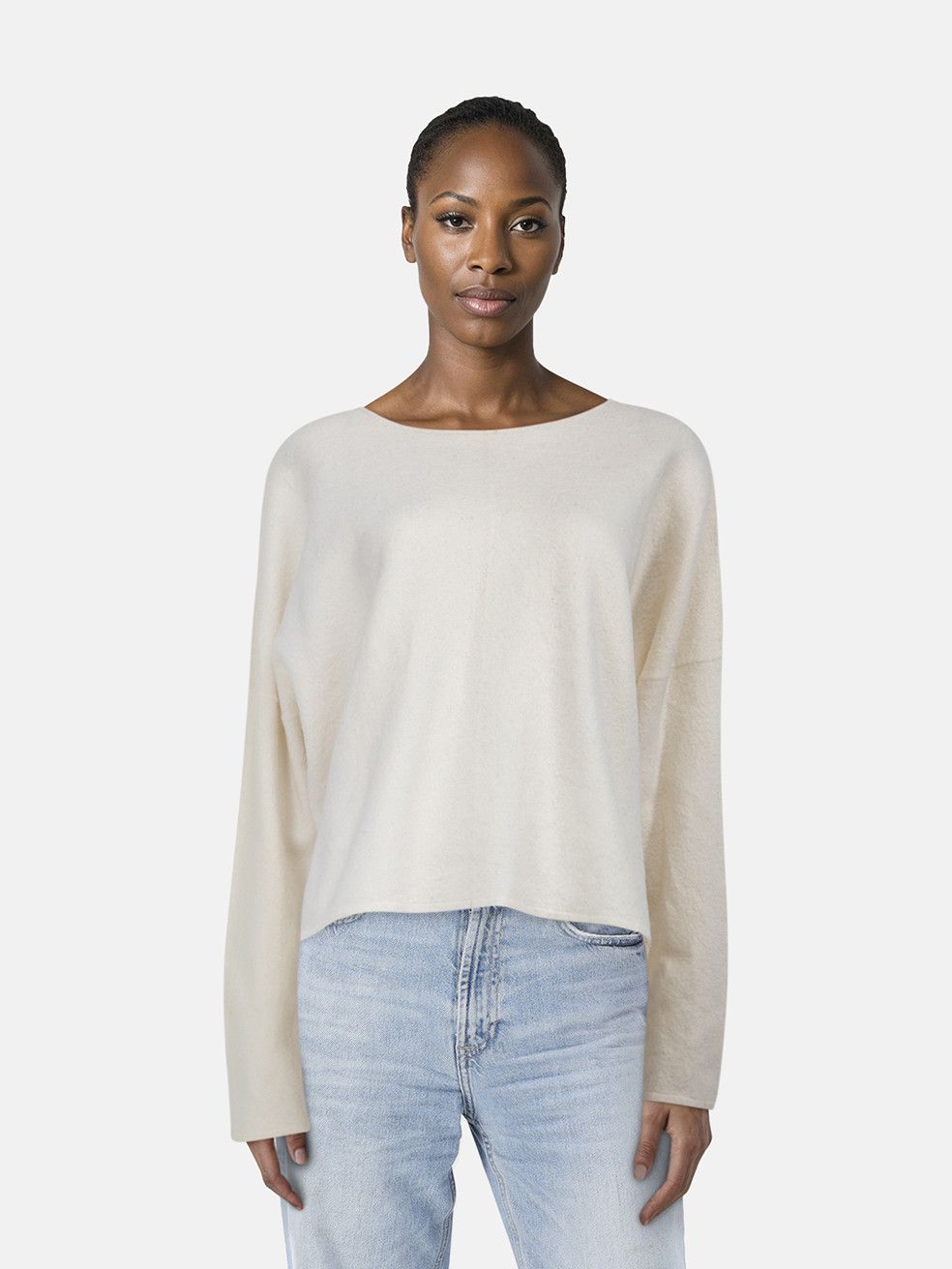 Toteme Ecru Felted Merino Knit Top Size M / US 6-8 / IT 42-44 - 1 Thumbnail