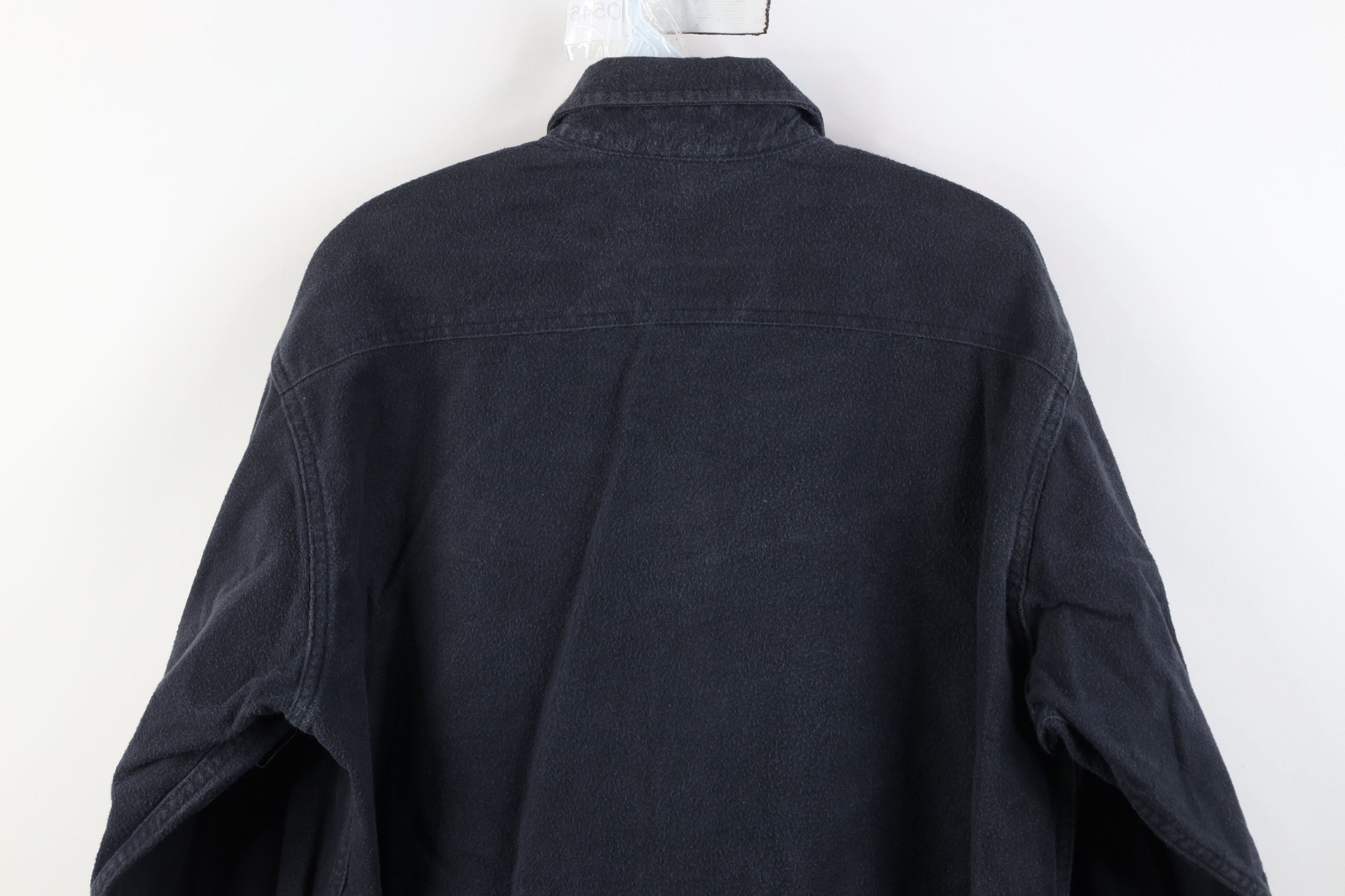 Vintage Vintage 70s Streetwear Collared Button Shirt Dark Gray Size US XL / EU 56 / 4 - 14 Thumbnail