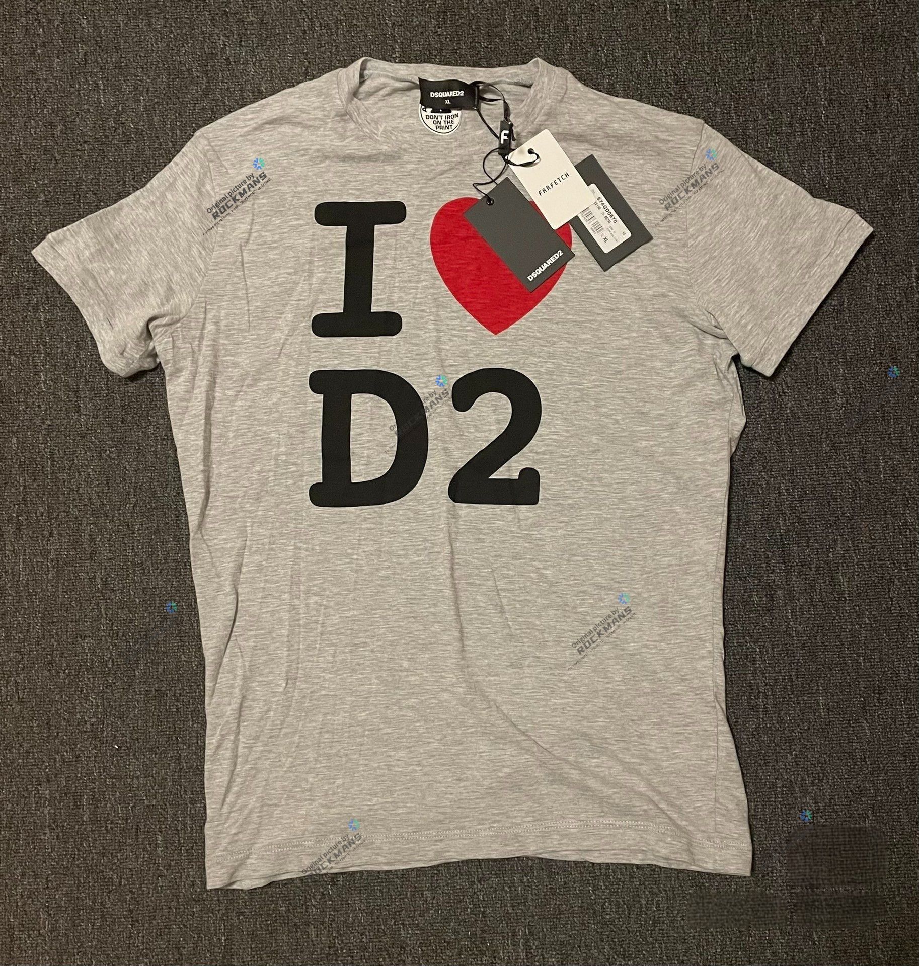 Dsquared2 Dsquared2 men's I love D2 T shirt size S/XL Size US XL / EU 56 / 4 - 2 Thumbnail