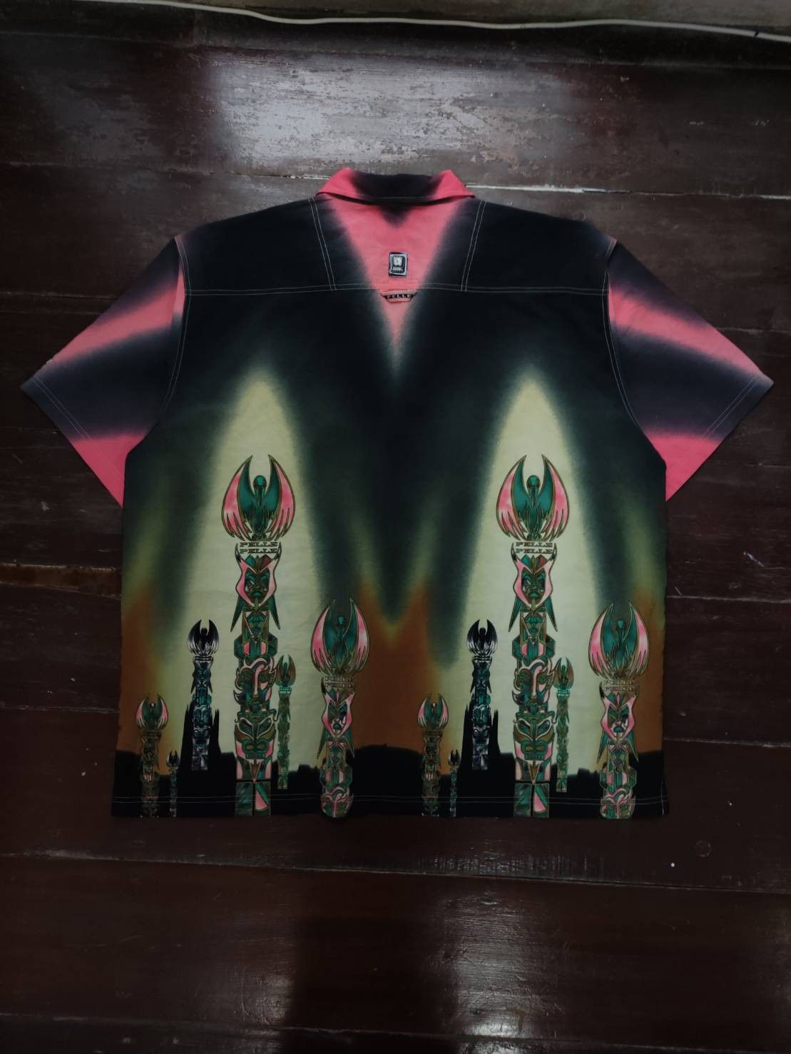 Pelle Pelle Vtg 90's Marc Buchanan Pelle Pelle " Totem Pole " Gradient Size US XXL / EU 58 / 5 - 2 Thumbnail