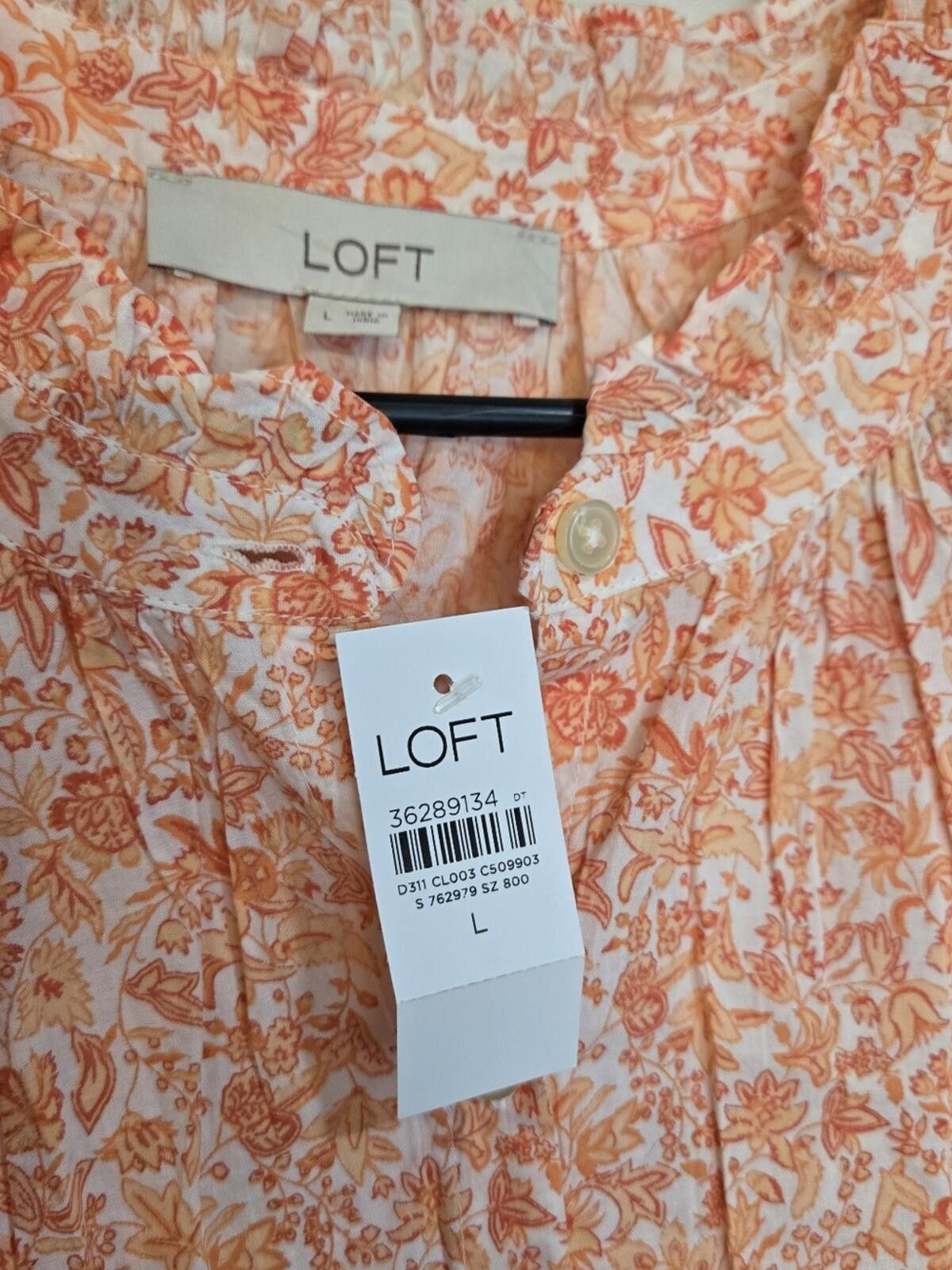 Other Loft Floral Blouse Size L / US 10 / IT 46 - 3 Thumbnail