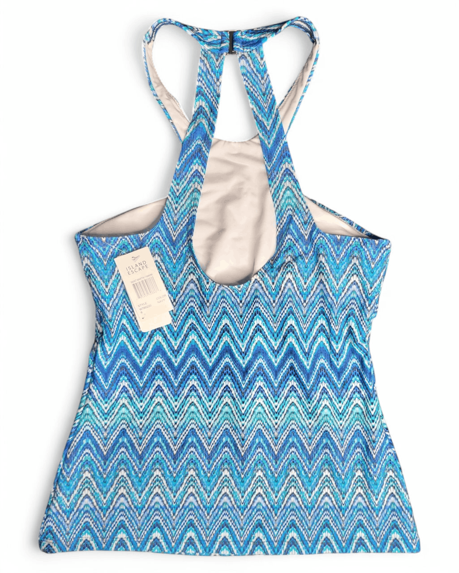 Other NWT Island Escape Chevron Tankini Top High Neck Size 6 Size M / US 6-8 / IT 42-44 - 6 Thumbnail