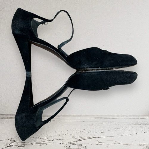 Stuart Weitzman Vintage stuart weitzman Black Tie Satin Heels Shoes Size 8.5 Size US 8.5 / IT 38.5 - 8 Thumbnail