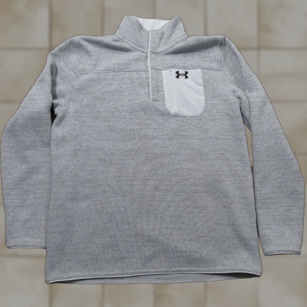 Under Armour Mens Under Armour Storm Fleece Pullover 1/4 Zip Sweatshirt Gray XL Size US XL / EU 56 / 4 - 1 Thumbnail