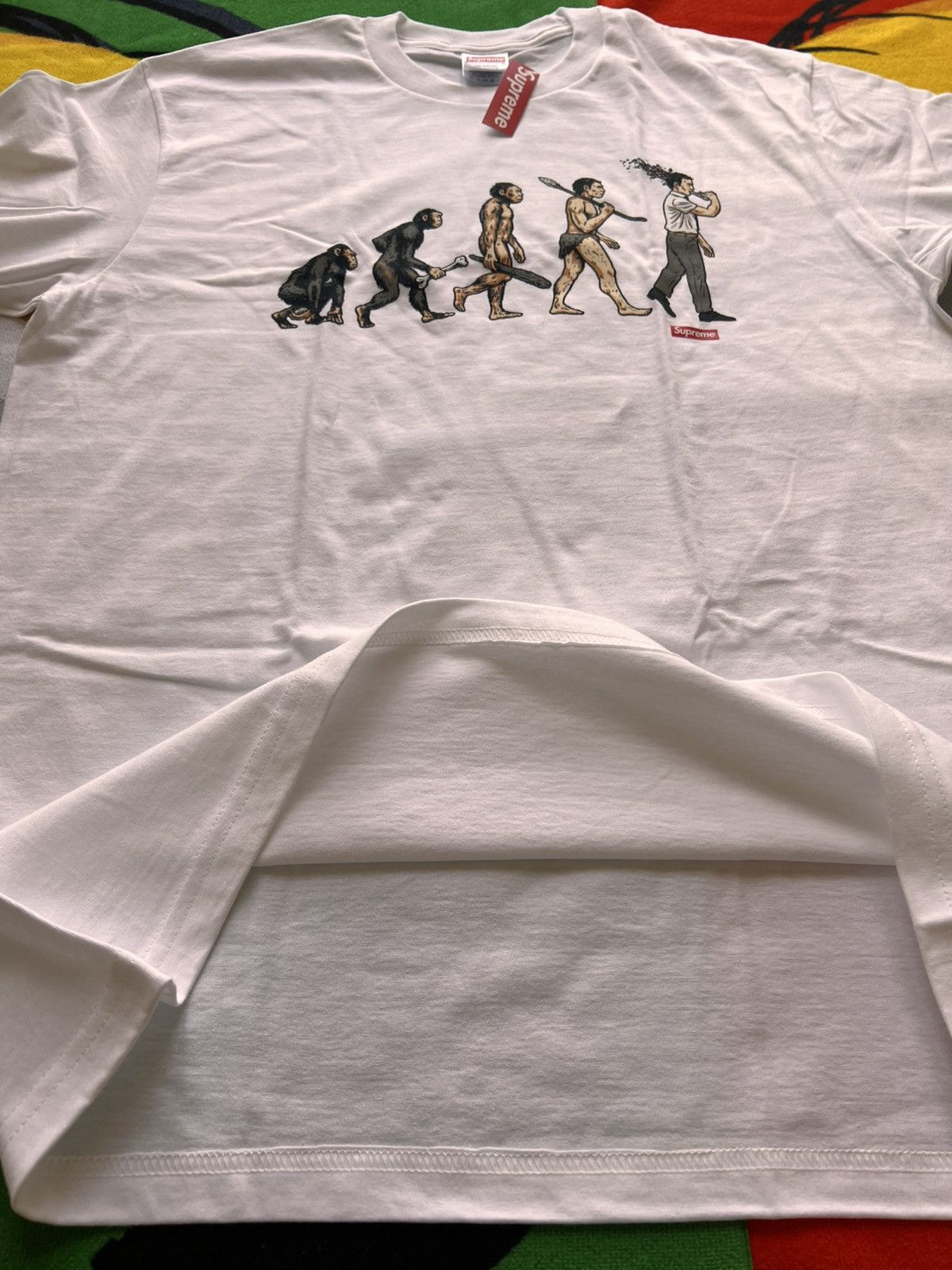 Supreme Supreme Evolution Tee White M ape human t-shirt primitive Size US M / EU 48-50 / 2 - 11 Thumbnail