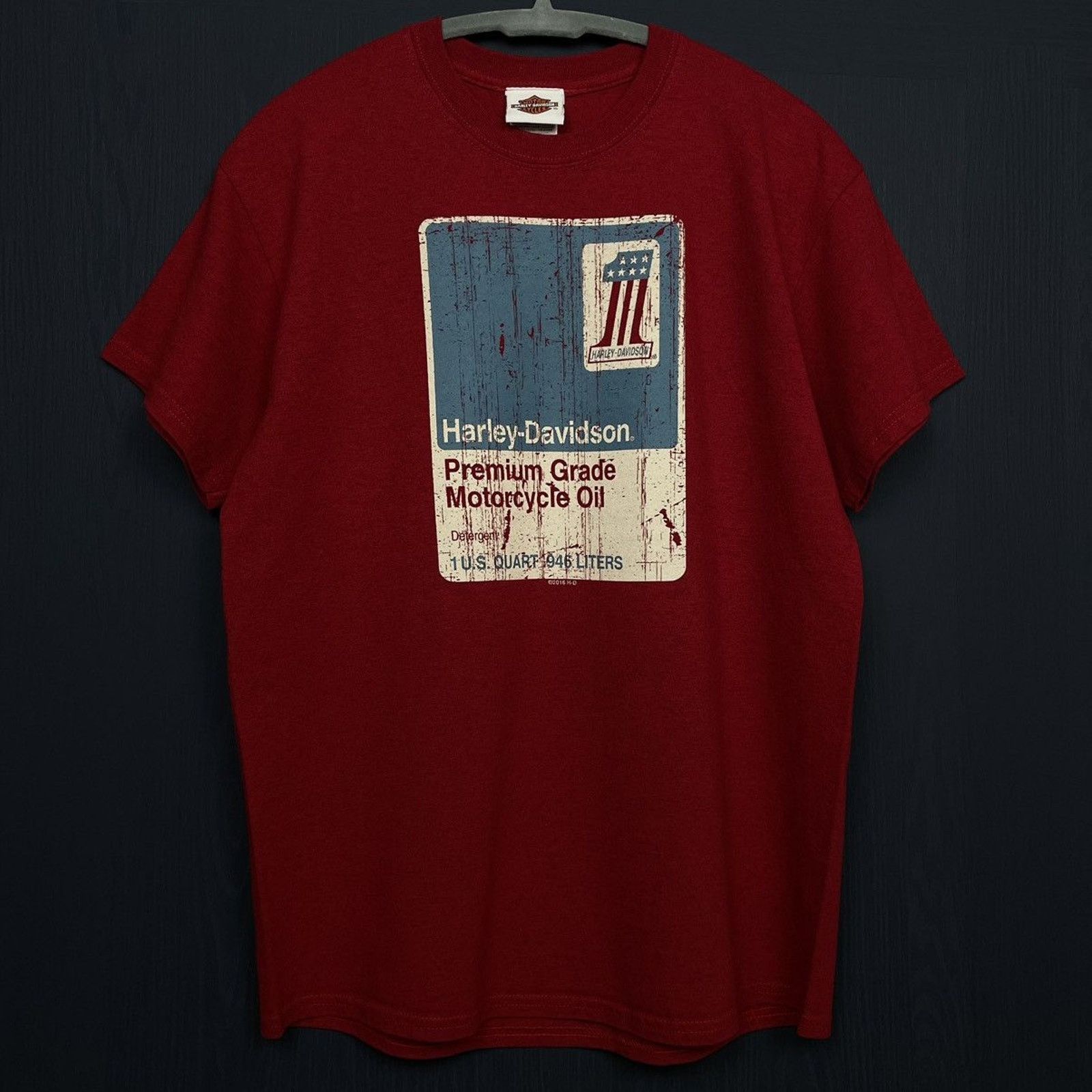 Harley Davidson × Japanese Brand × Vintage 🇺🇸HARLEY-D Motor Oil T Size US M / EU 48-50 / 2 - 3 Thumbnail