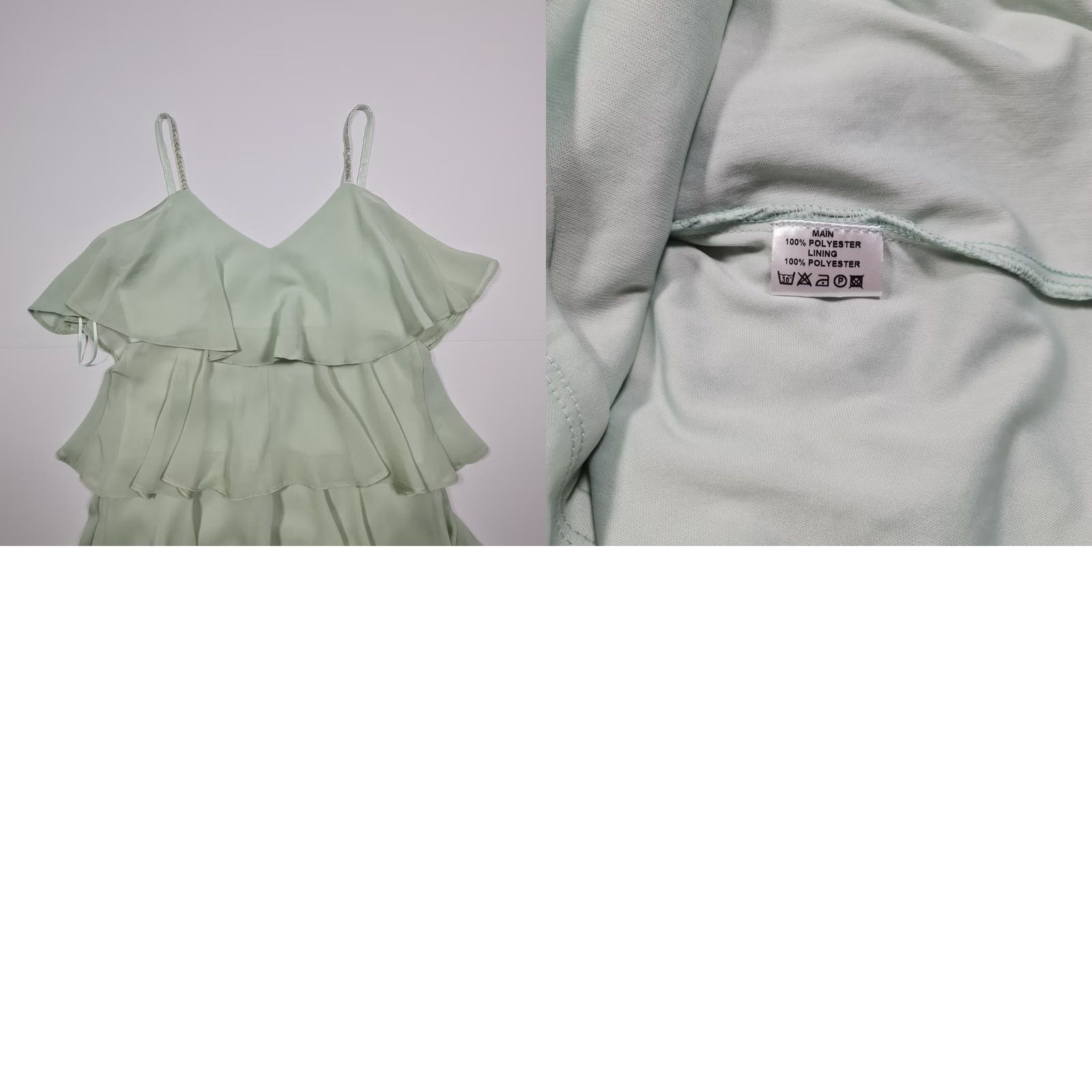 Vintage Ariella London Dress Womens 8 Alma Green Sleeveless Maxi Tiered Size M / US 6-8 / IT 42-44 - 8 Thumbnail
