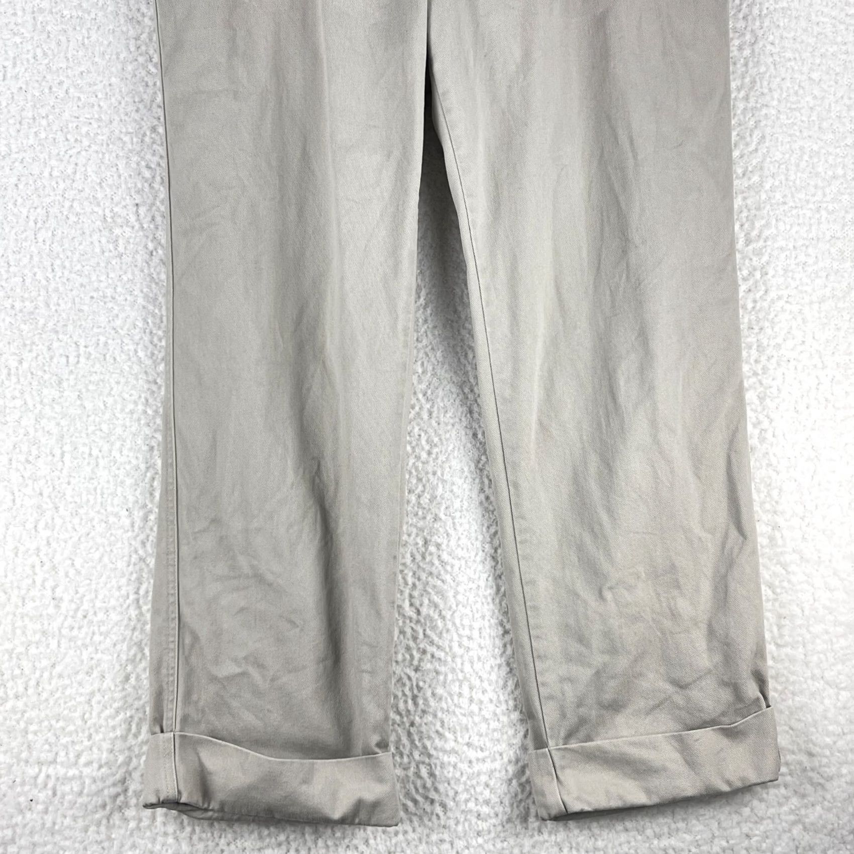 Vintage VINTAGE Christopher & Banks Pants Womens 16 Beige Straight Leg 100% Cotton VTG Chino/City/Preppy Size 38" / US 16 / IT 52 - 3 Thumbnail
