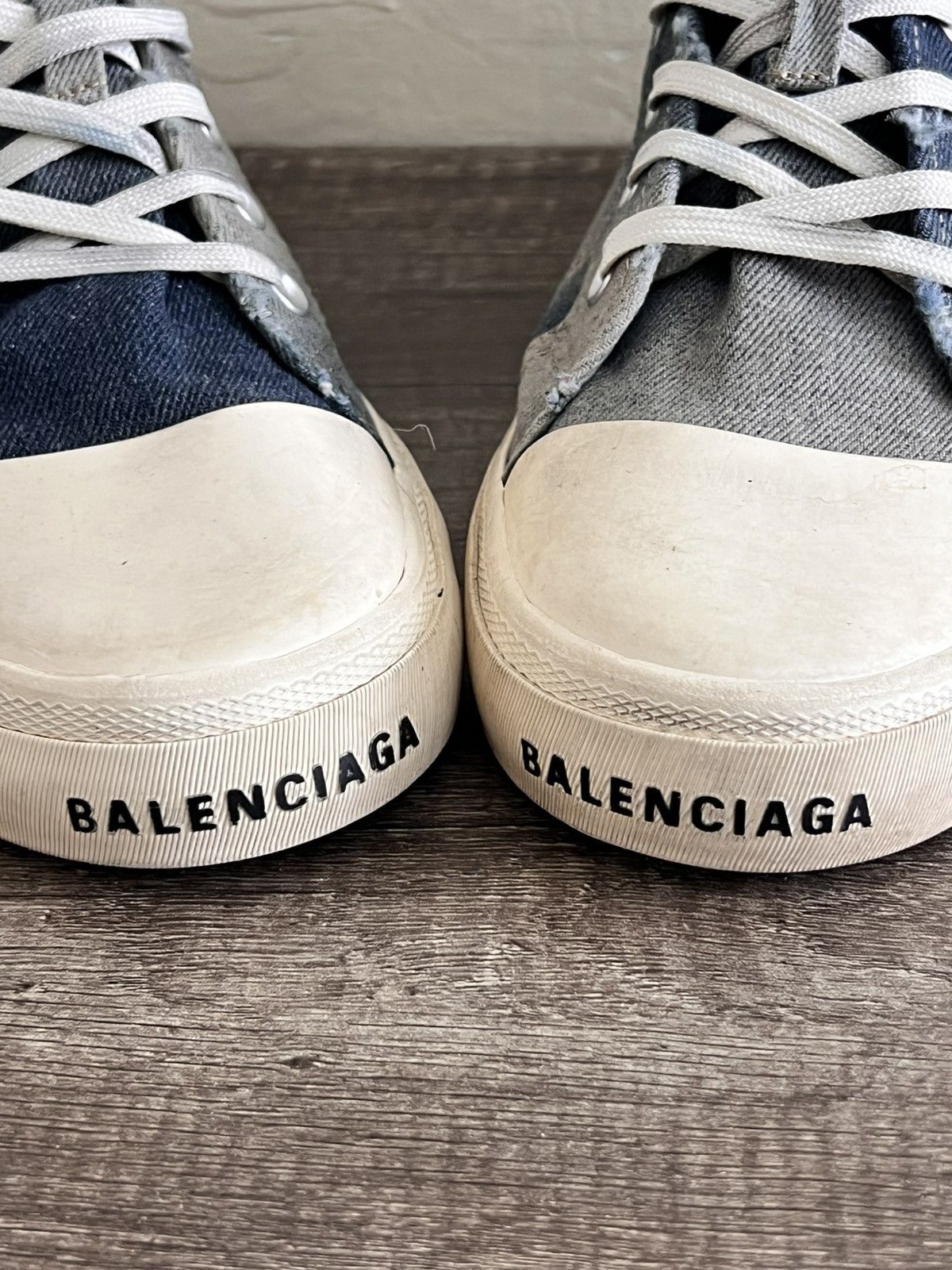 Balenciaga Denim Distressed Sneakers Size US 10 / EU 43 - 16 Thumbnail