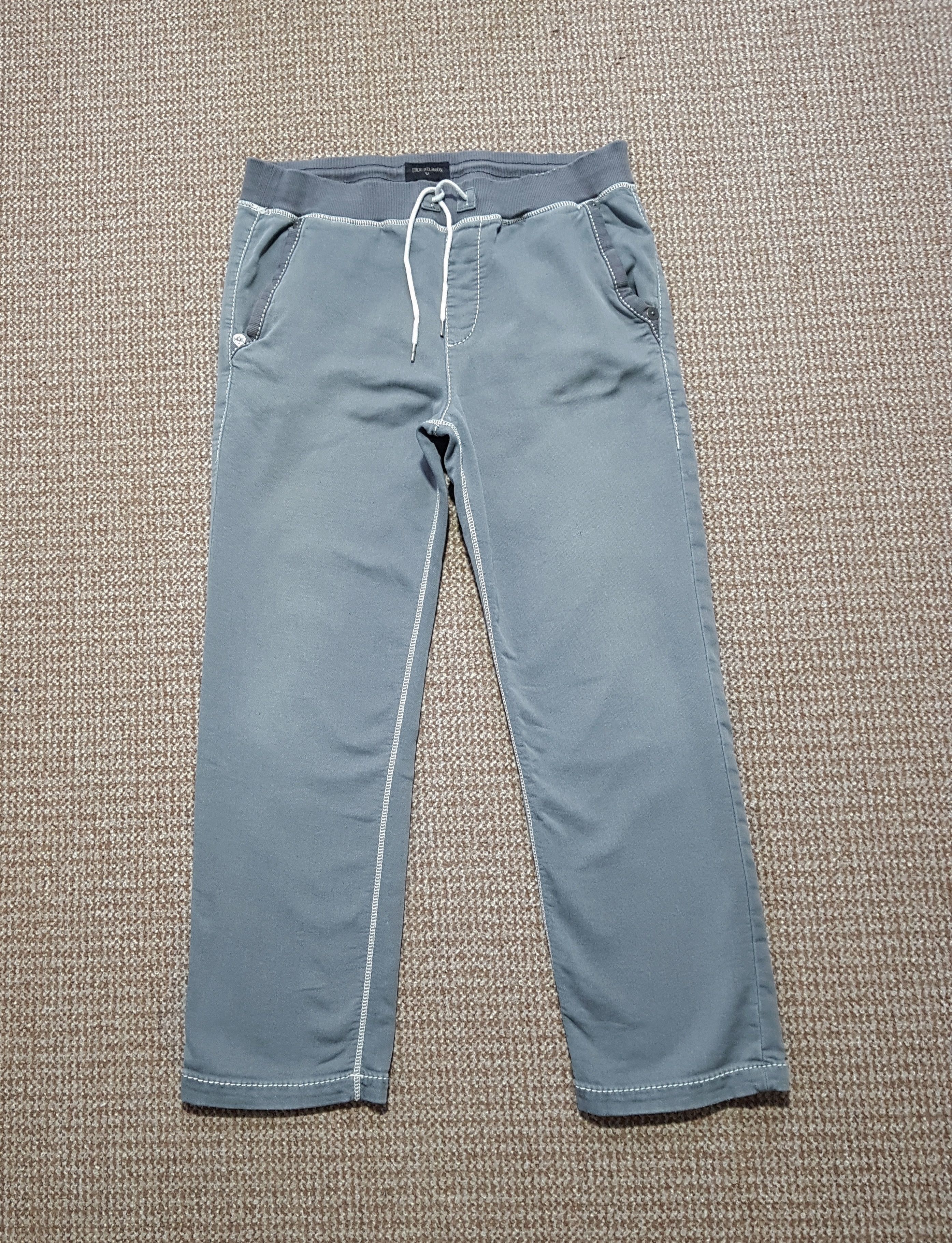 True Religion True Religion Distressed Wide Leg Sweatpants sz L Size US 34 / EU 50 - 2 Thumbnail