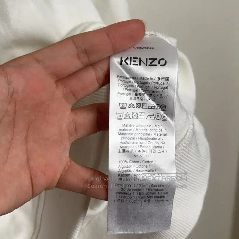 Kenzo KENZO White Cotton Men's Sweatshirt . Size US M / EU 48-50 / 2 - 5 Thumbnail