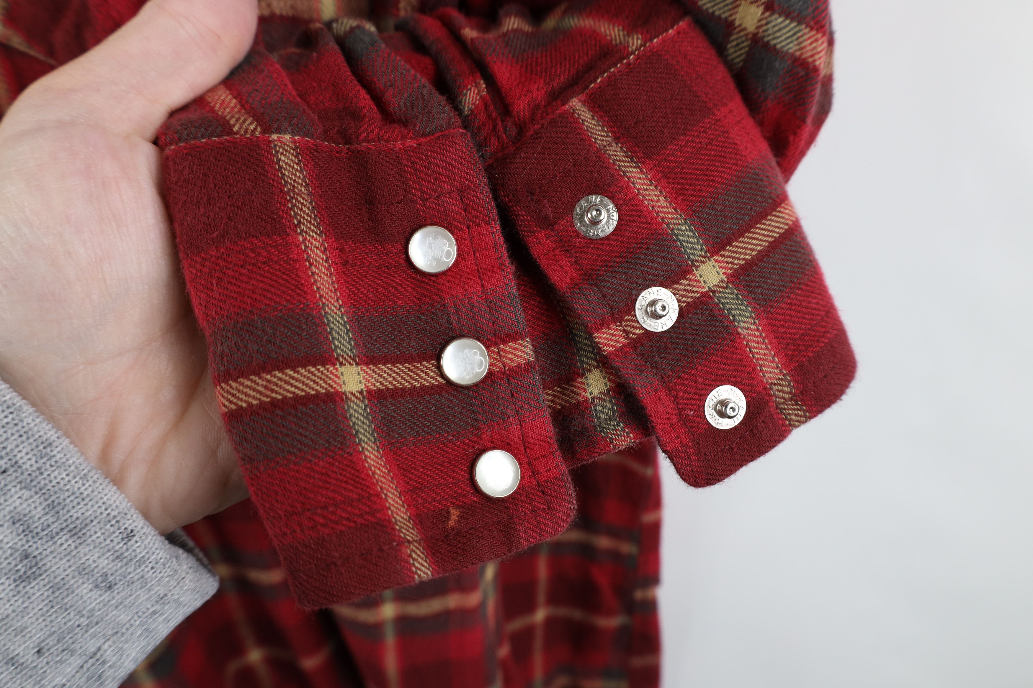 Vintage × Wrangler Vintage 90s Wrangler Western Rodeo Snap Button Shirt Plaid Size US XXL / EU 58 / 5 - 4 Thumbnail