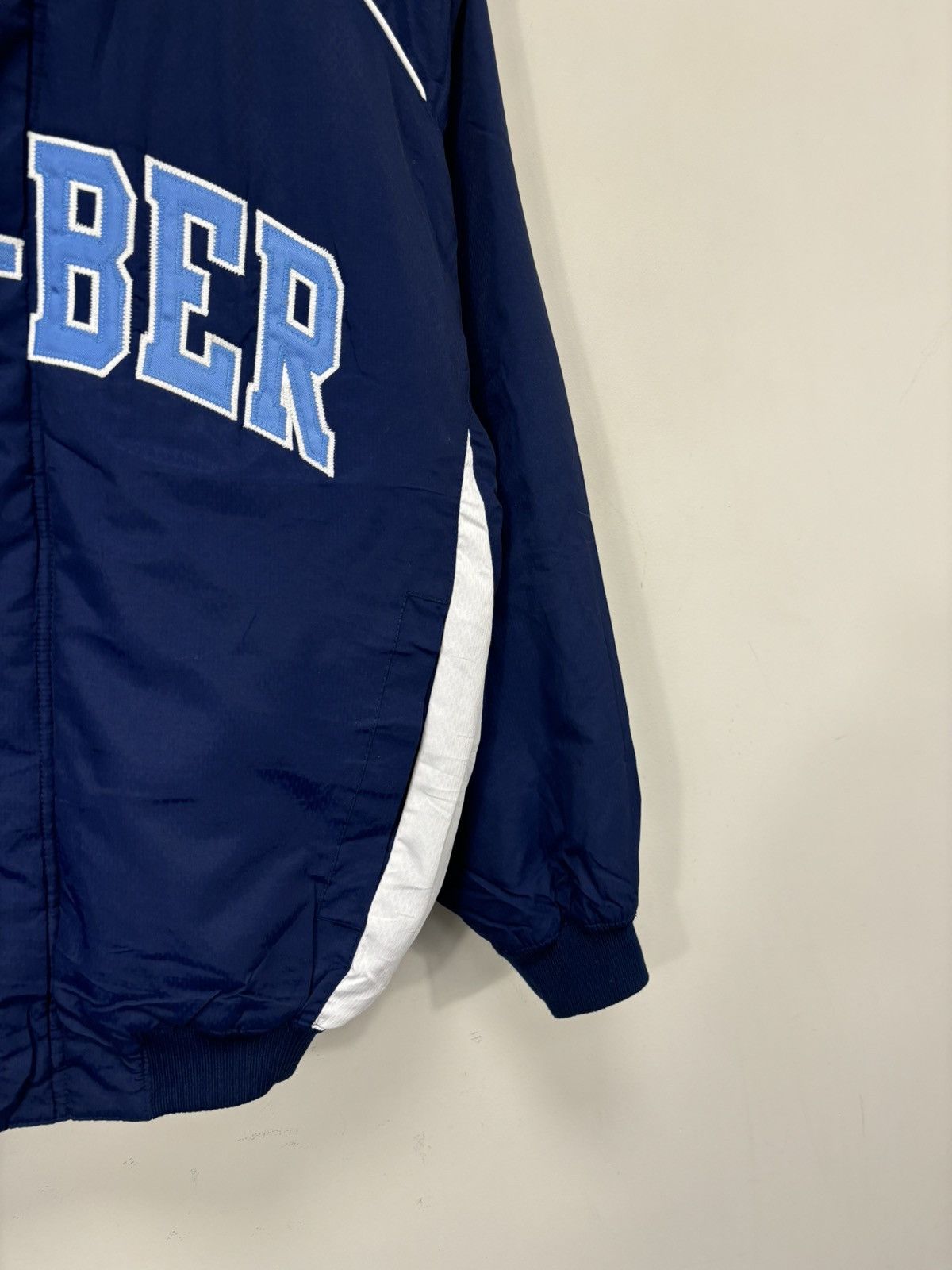 Russell Athletic Vintage Russell Athletic Big Logo Blue Nylon Bomber Jacket Size US S / EU 44-46 / 1 - 6 Thumbnail