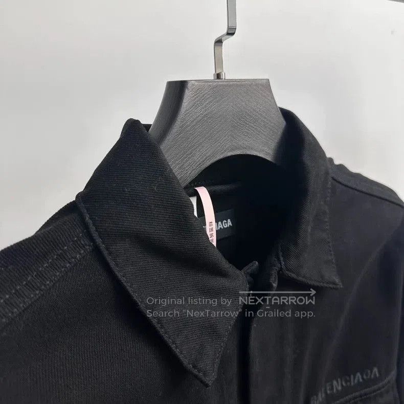 Balenciaga Balenciaga GW Embroidered Denim Jacket. Size US XL / EU 56 / 4 - 3 Thumbnail