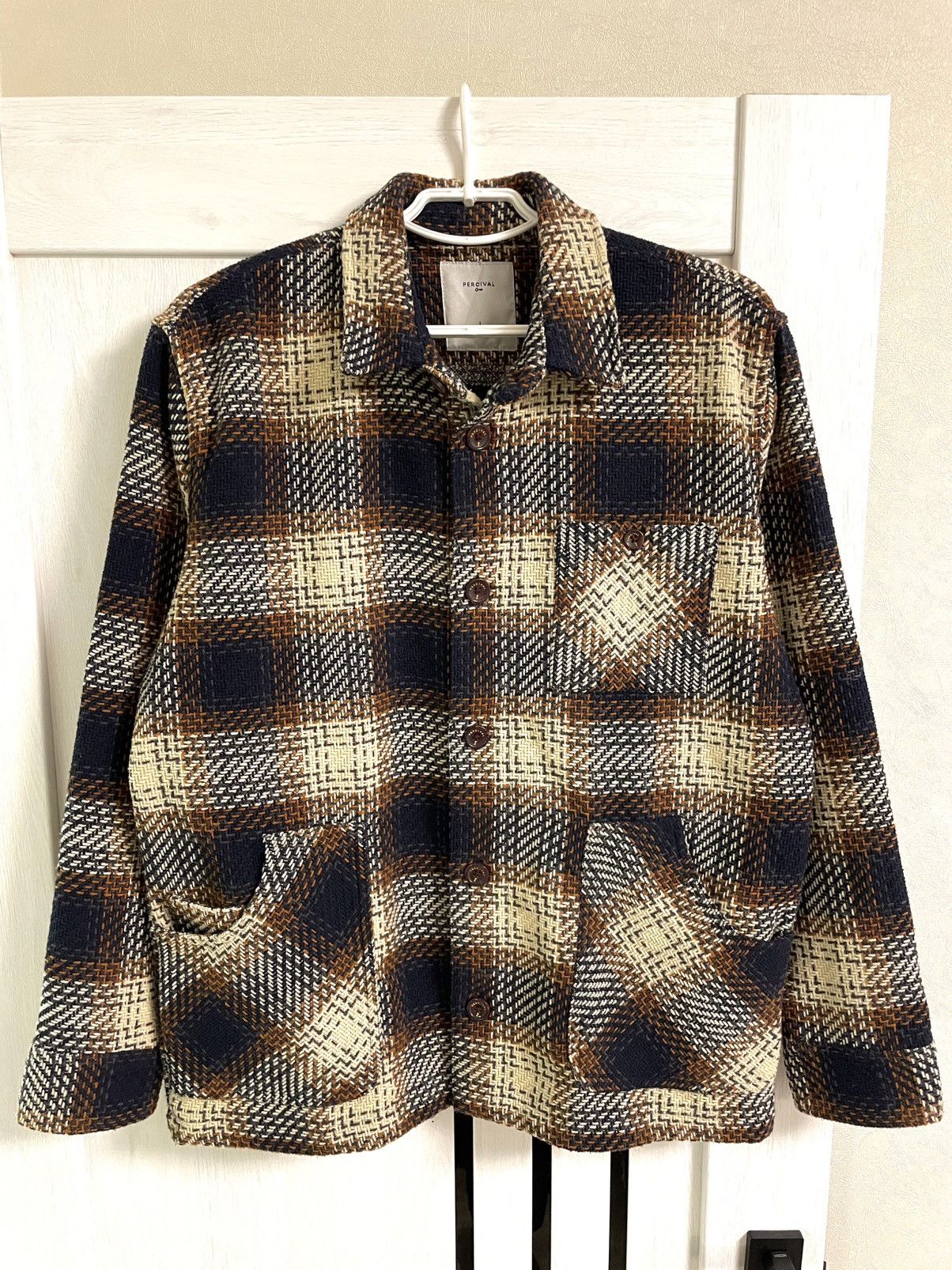 Percival Percival Sheridan Check Plaid Overshirt Jacket Coat Size US L / EU 52-54 / 3 - 10 Thumbnail