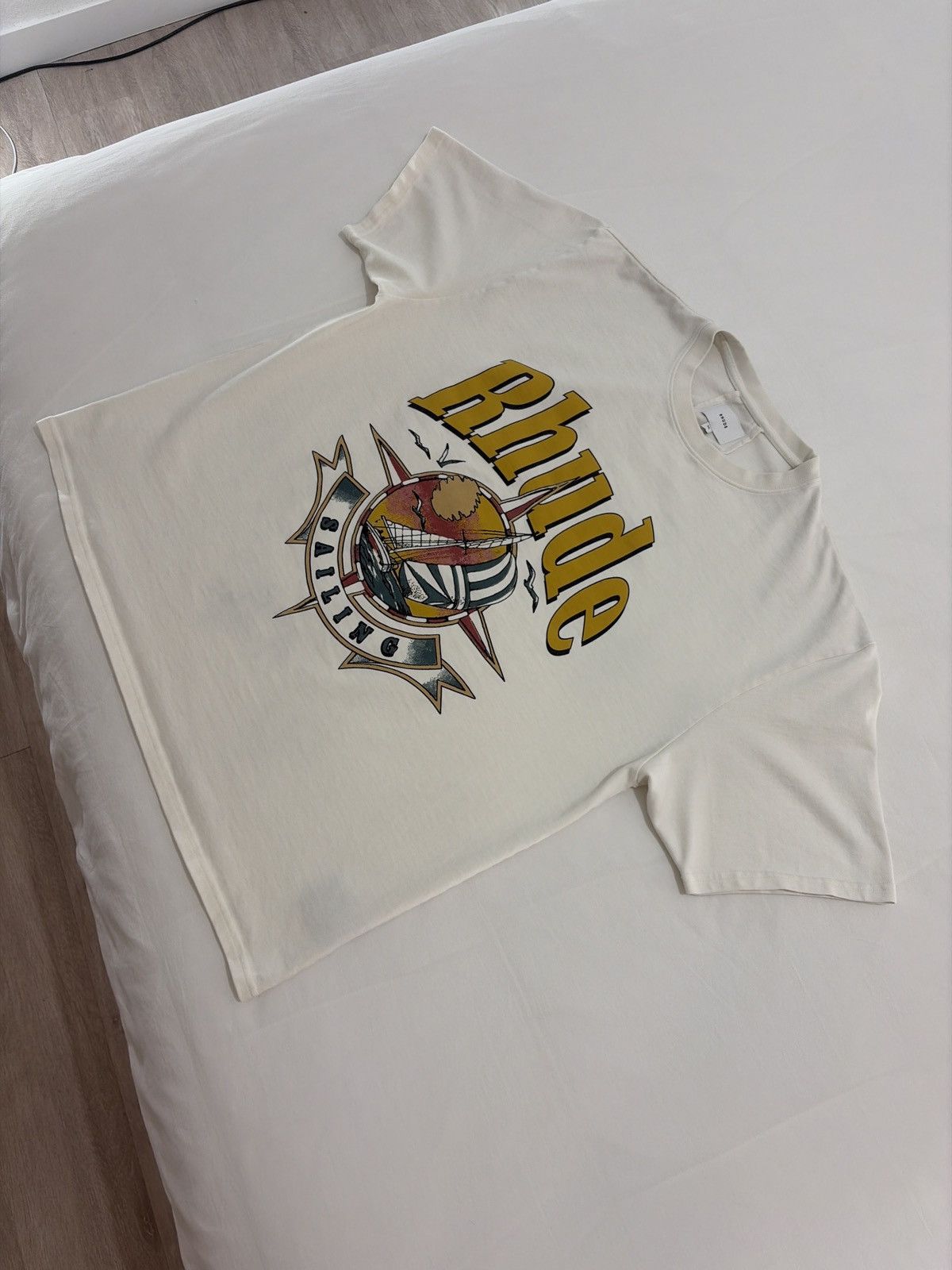 Rhude Rhude Sailing Port De Cruise Barts Graphic Logo Tee Size US XXL / EU 58 / 5 - 3 Thumbnail