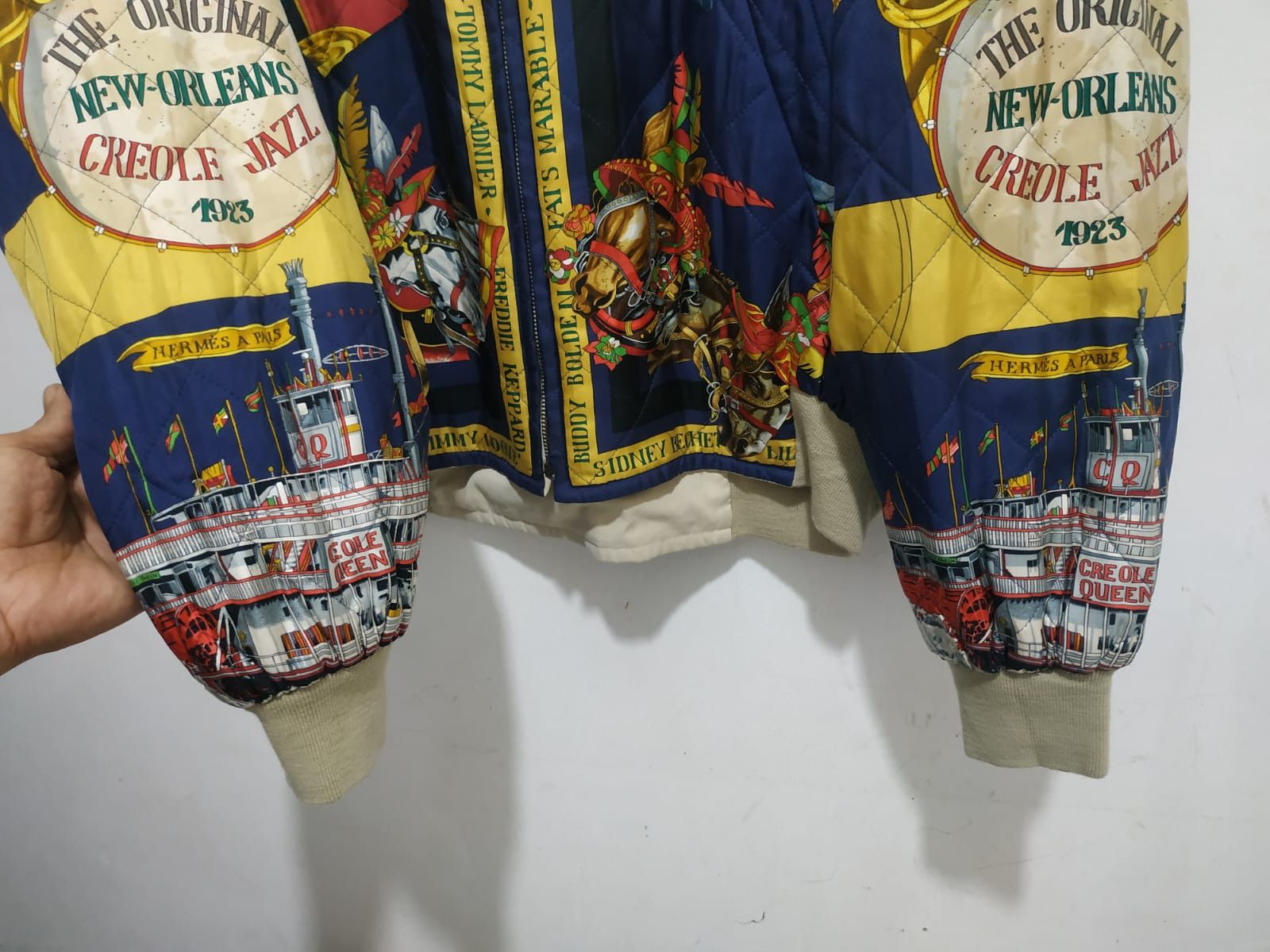 Hermes Vintage Hermes Reversible Silk Bomber Jacket Size US M / EU 48-50 / 2 - 15 Thumbnail