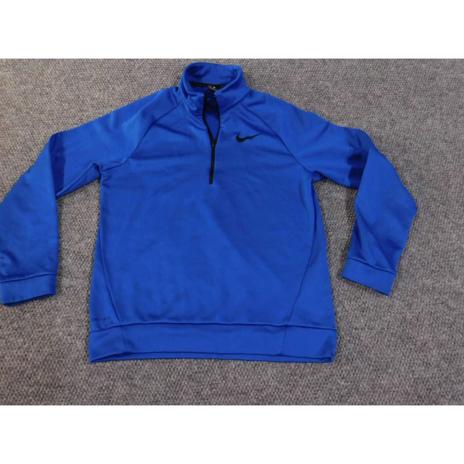 Nike Nike Sweatshirt Mens Regular M Blue 1/4 Zip Pullover Mock Neck Zip Logo Knit Polyester Sports Dress? Size US M / EU 48-50 / 2 - 3 Thumbnail