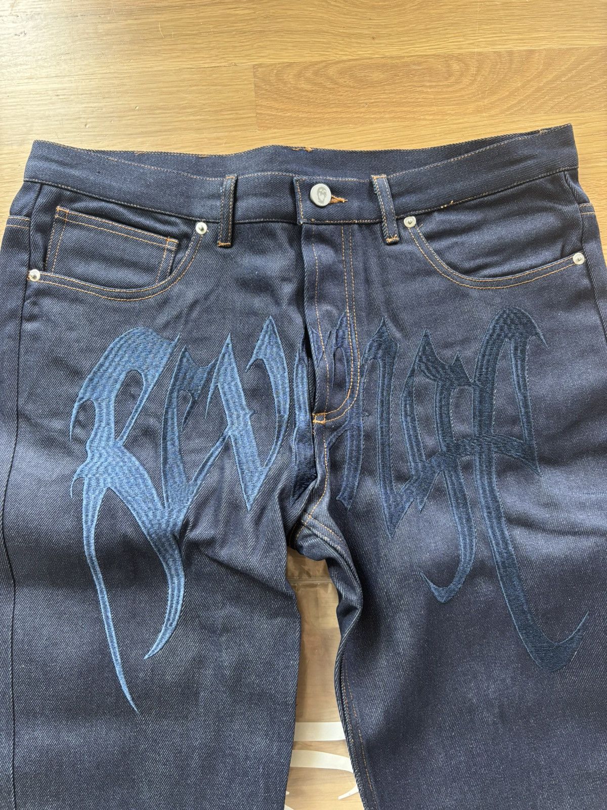Revenge Revenge Dark Blue Embroidered Denim Size Large Size US 34 / EU 50 - 3 Thumbnail