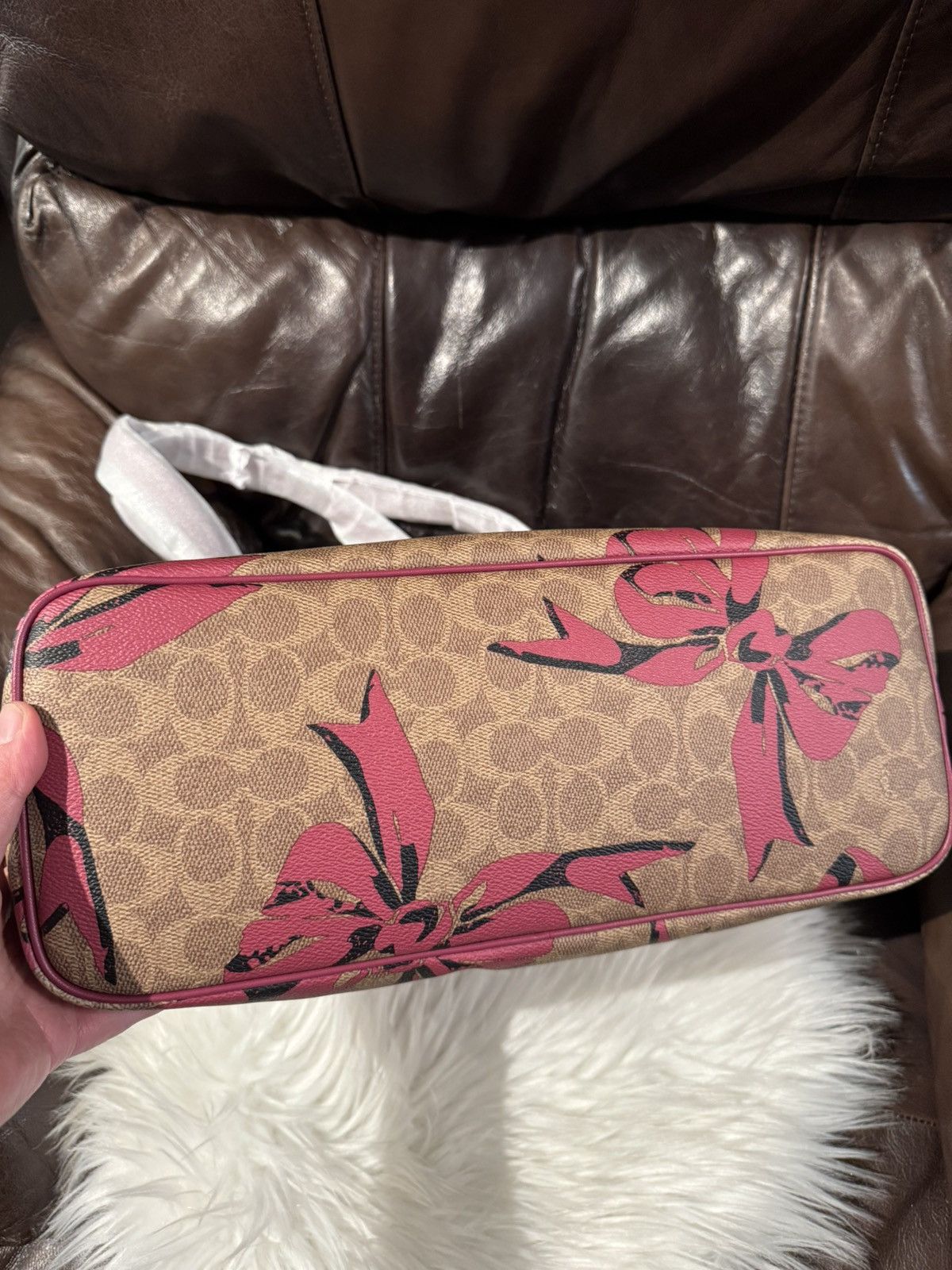 Coach Coach Gallery Tote Bag In Signature Canvas With Bow cz174 Size ONE SIZE - 9 Thumbnail