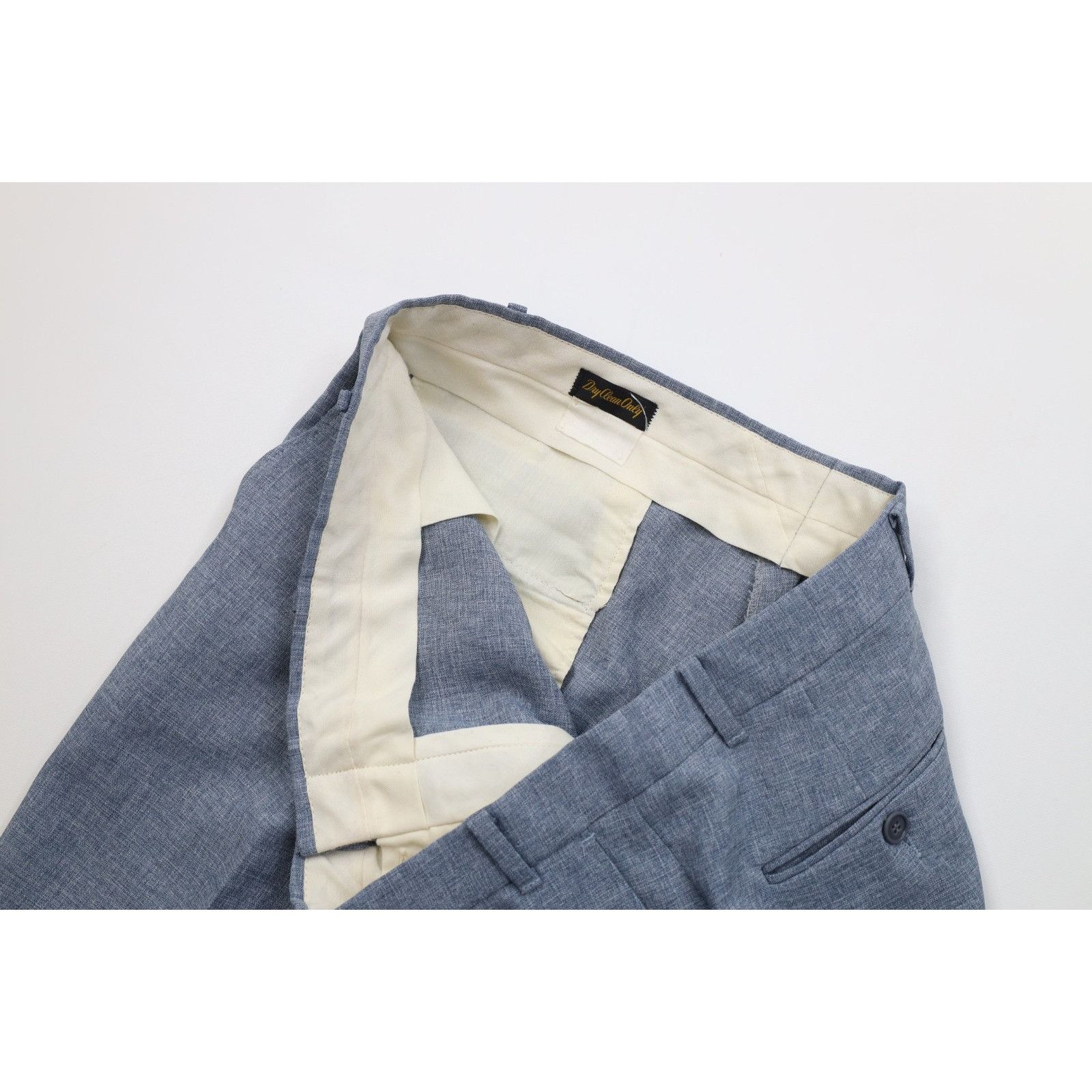 Vintage Vintage 70s Streetwear 2 Piece Chambray Knit Suit Size 44S - 20 Thumbnail