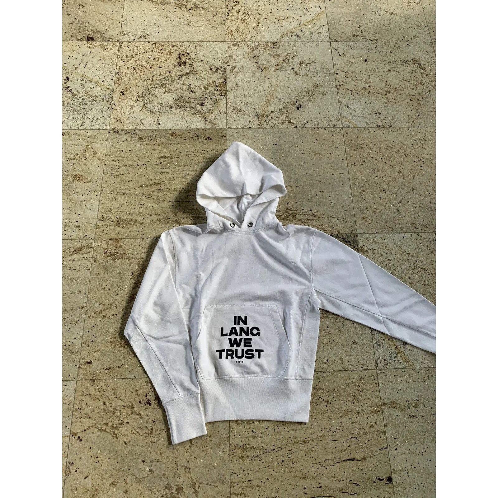 Helmut Lang Standard Hoodie “In Lang We Trust” Size US S / EU 44-46 / 1 - 3 Thumbnail